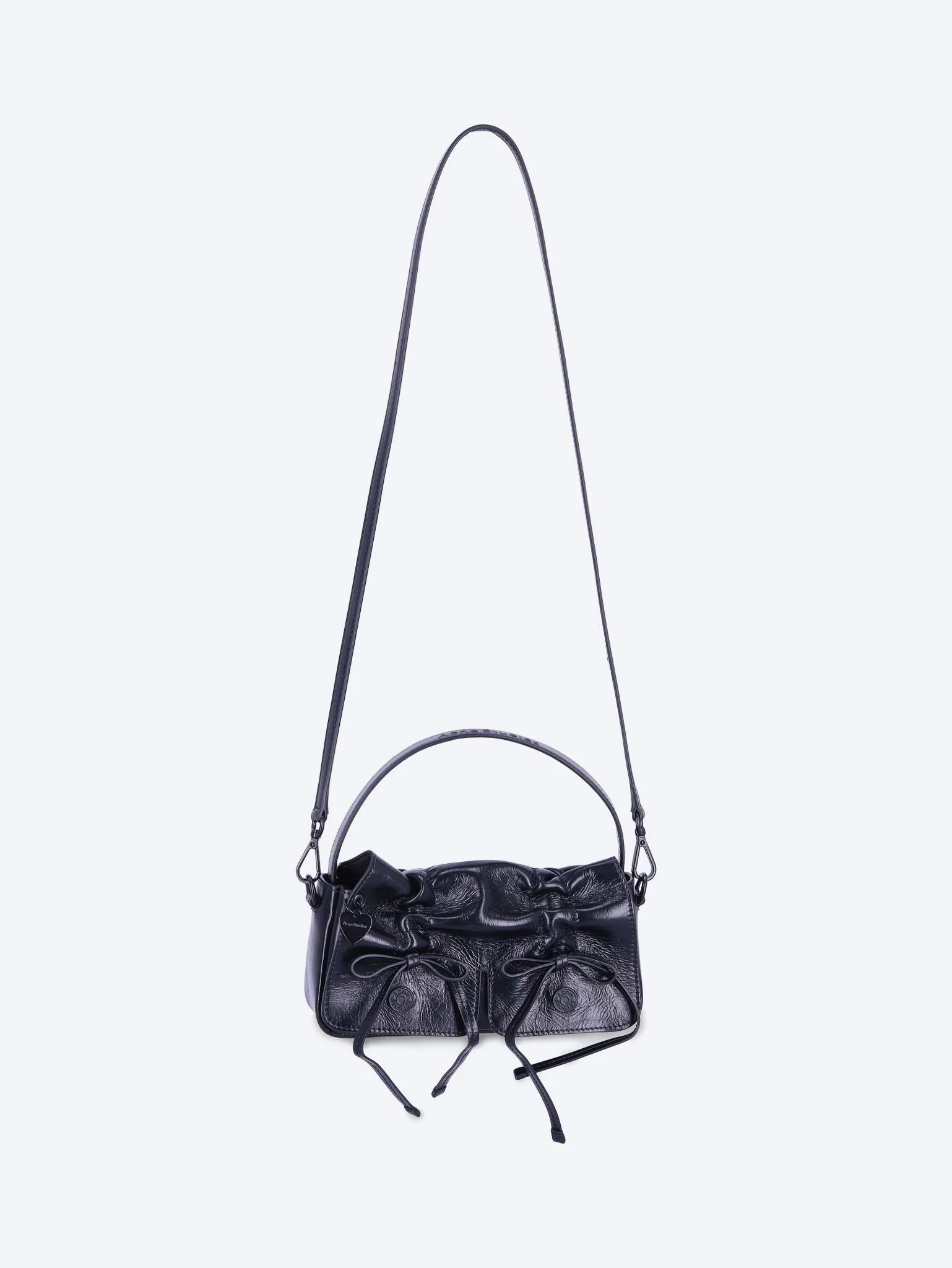 Multipocket micro shiny leather bag - Image 3