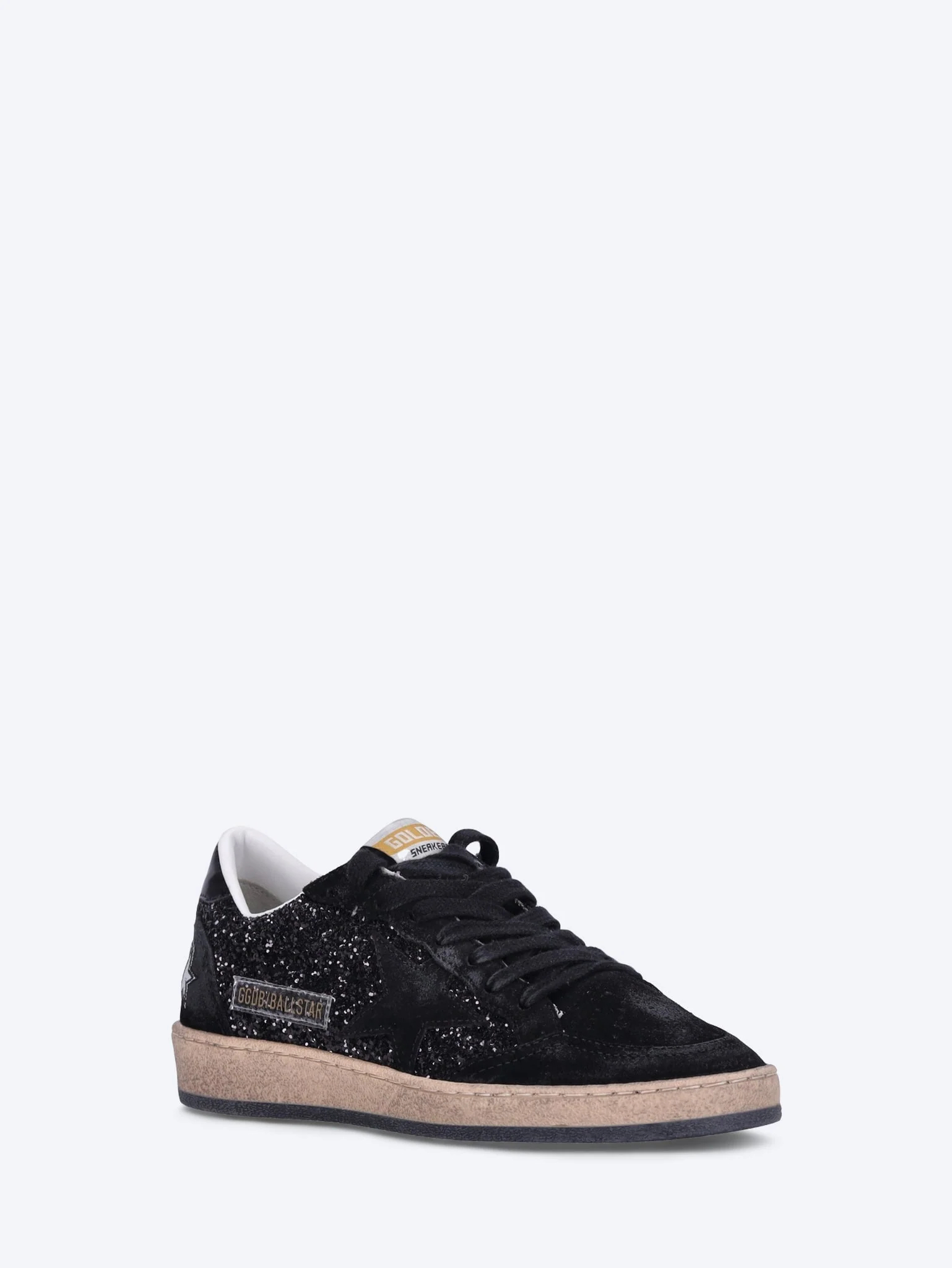 Ballstar glitter upper nylon tongue suede sneakers - Image 2