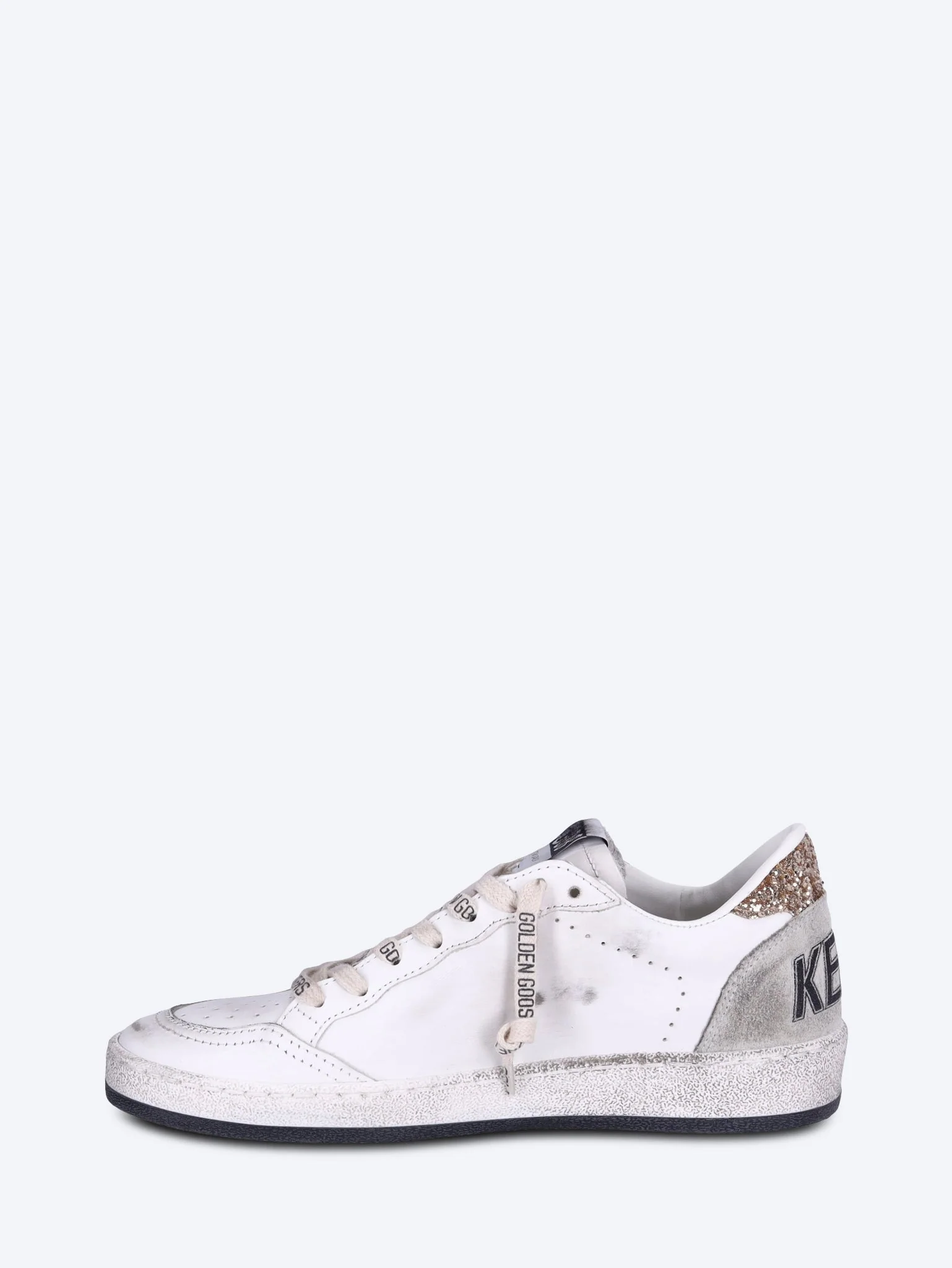 Ballstar leather upper toe glitter star suede sneakers - Image 4