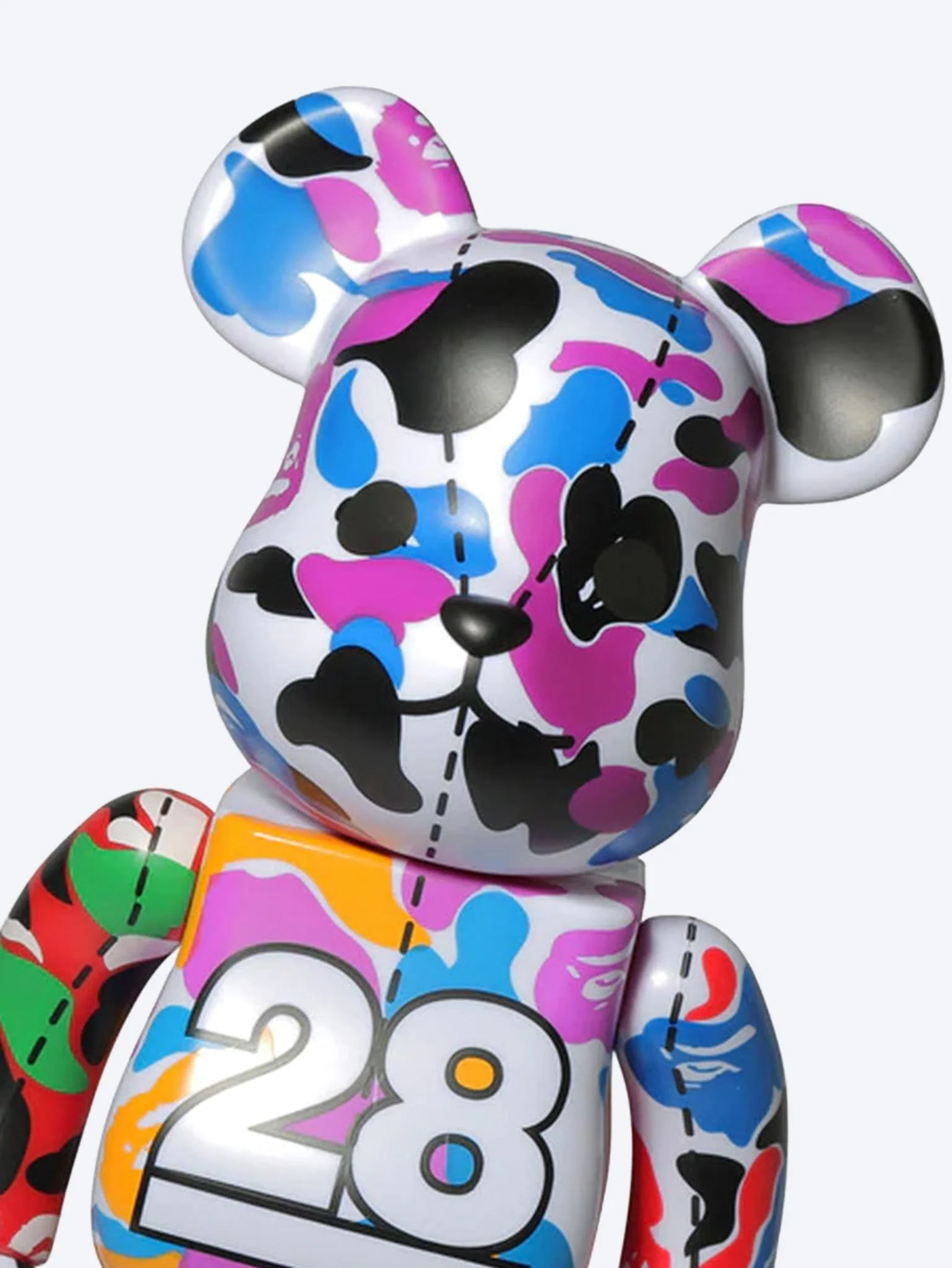 Bearbrick bape 28th anniversary bape camo 400% m b - Image 3