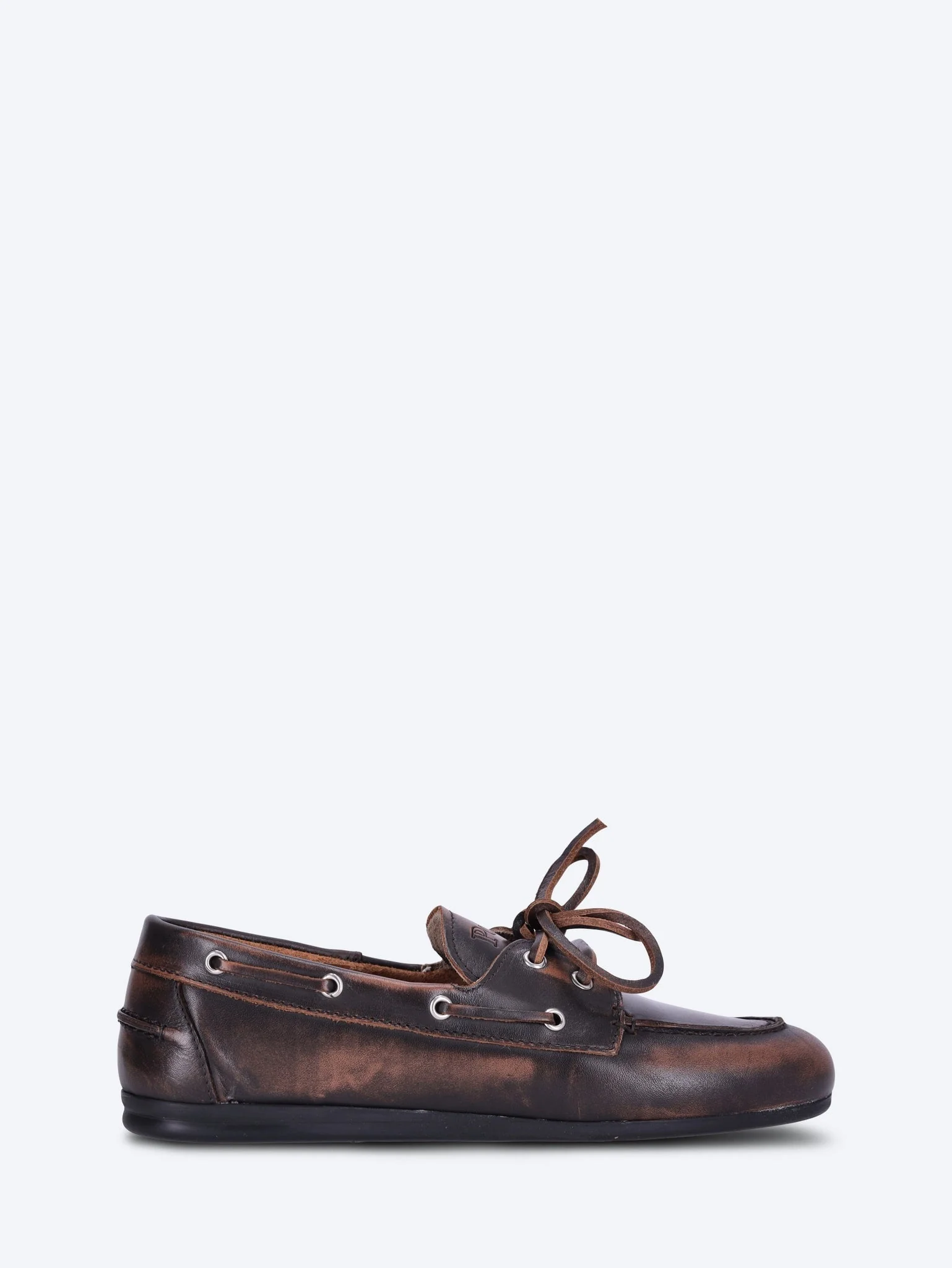 Boat brushed leather loafers