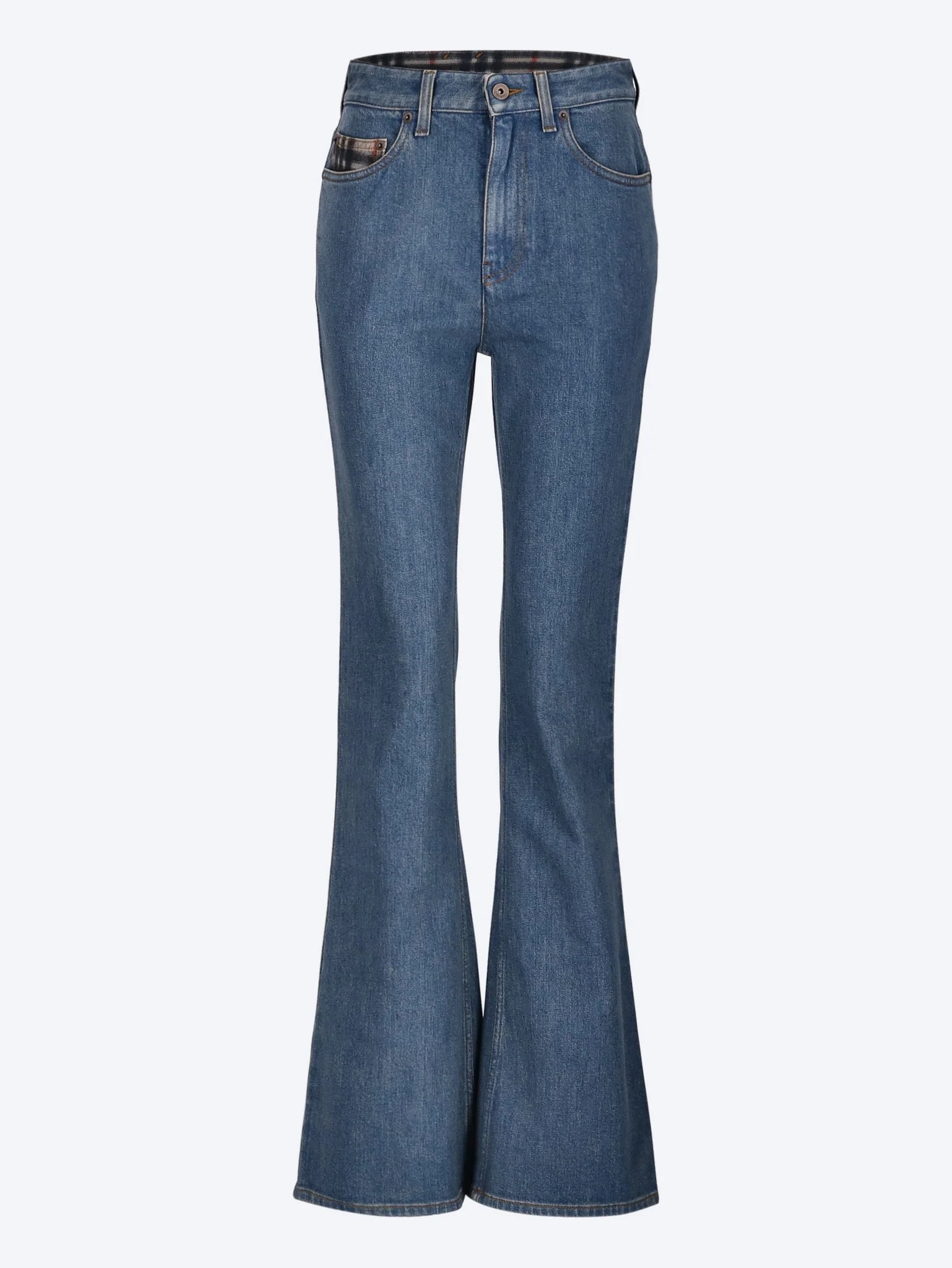 Doria check jeans