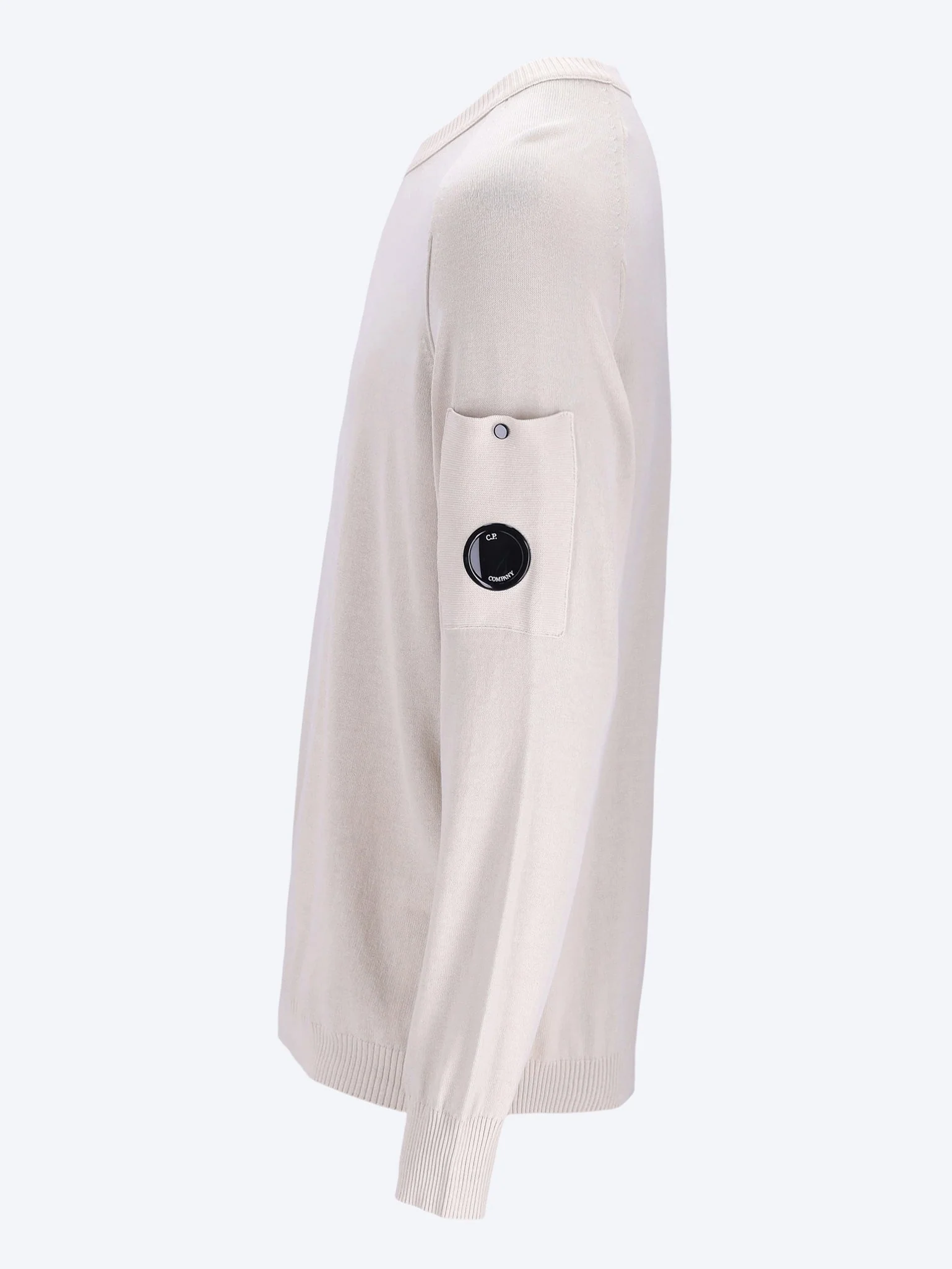 Cotton crepe crewneck lens sweater - Image 2