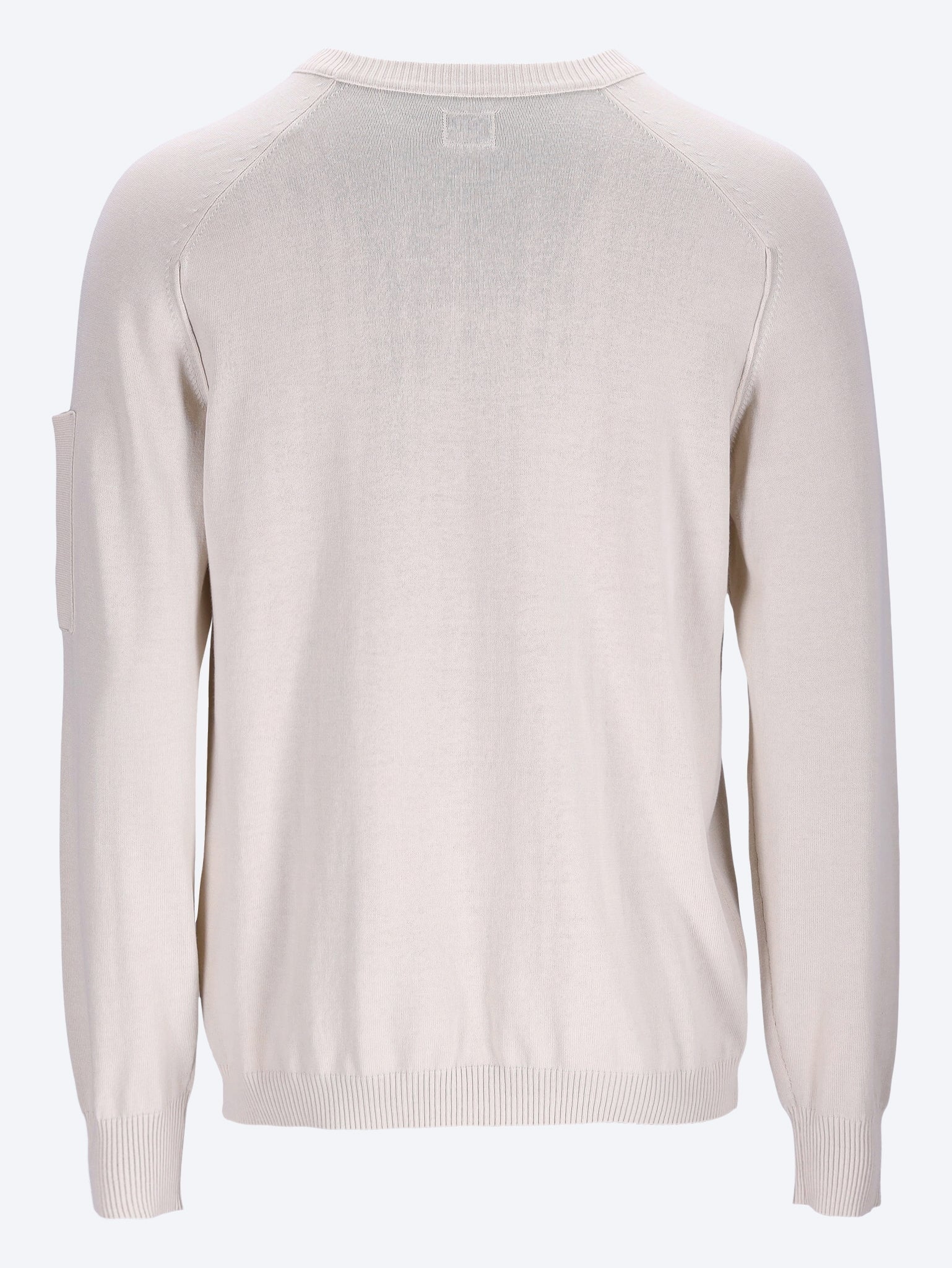 Cotton crepe crewneck lens sweater - Image 3