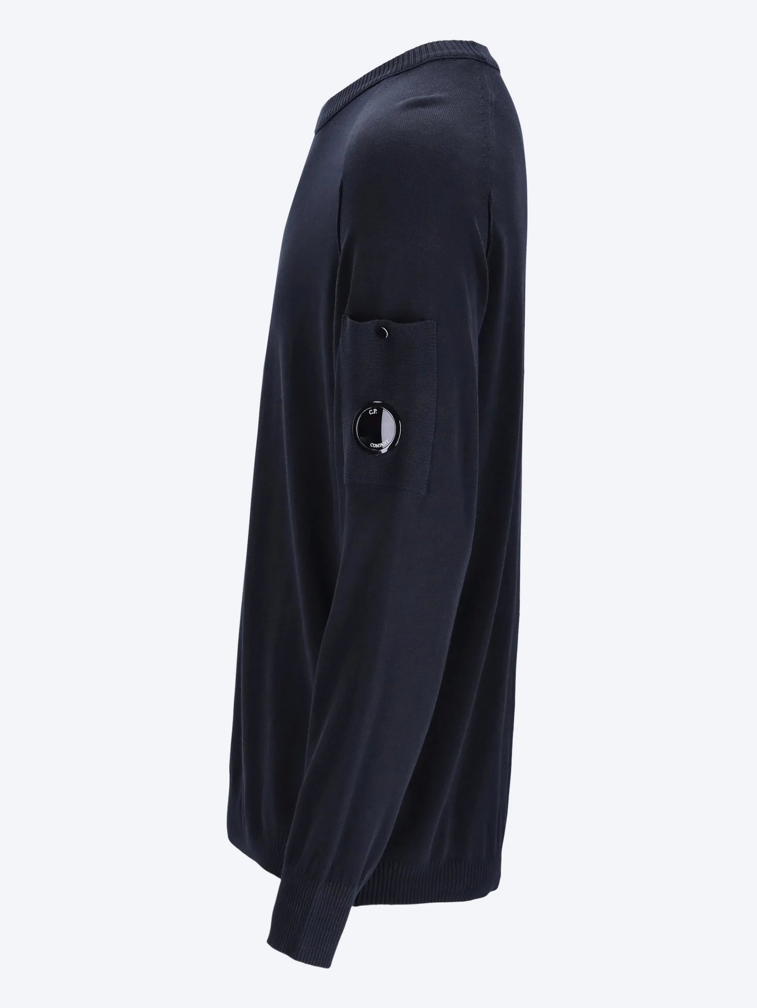 Cotton crepe crewneck lens sweater - Image 2