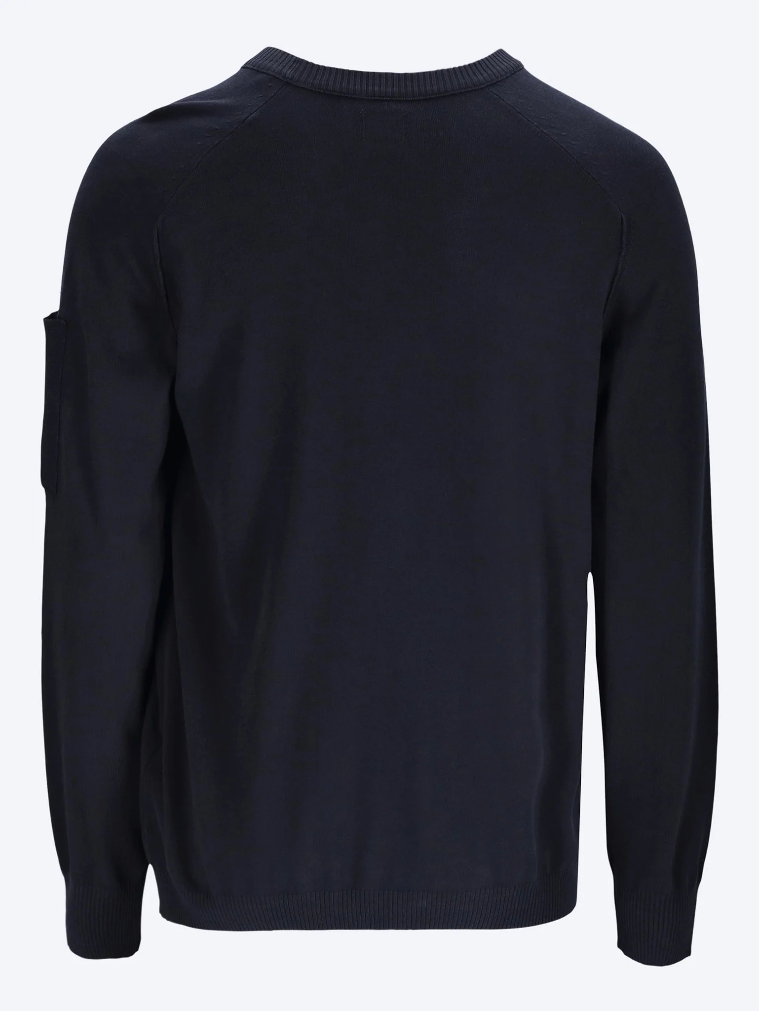 Cotton crepe crewneck lens sweater - Image 3