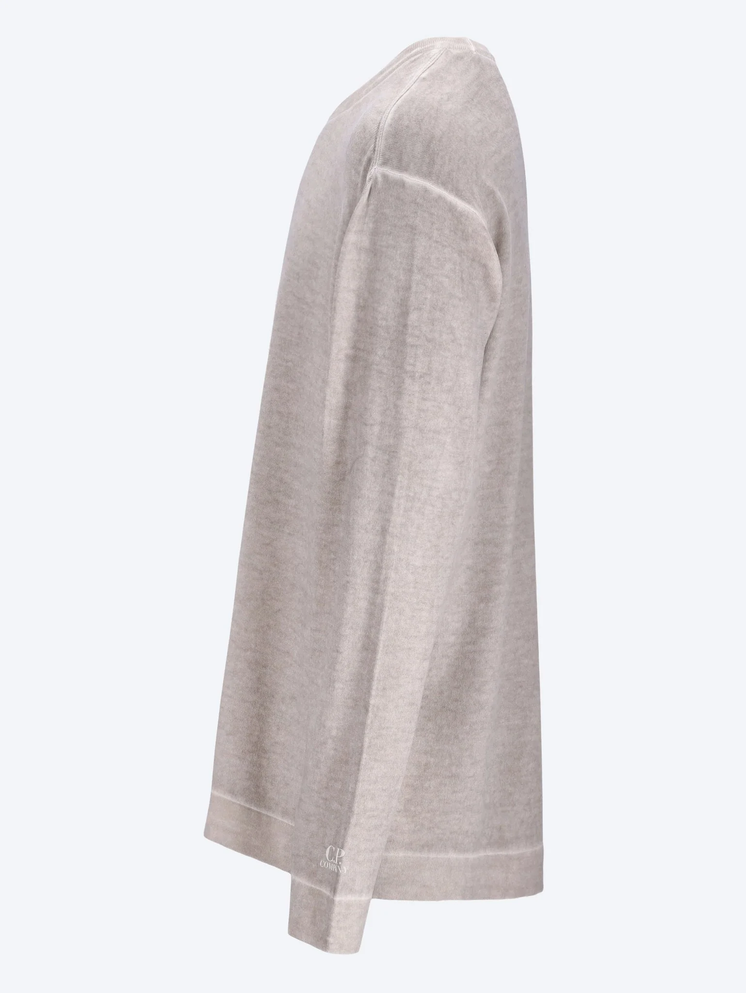 Cotton crepe double dyed crewneck sweater - Image 2