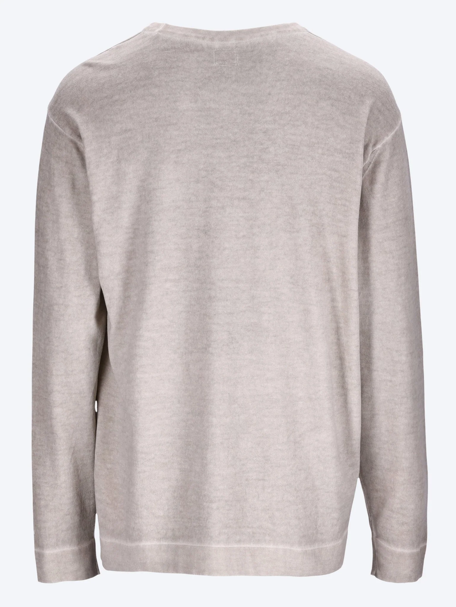 Cotton crepe double dyed crewneck sweater - Image 3