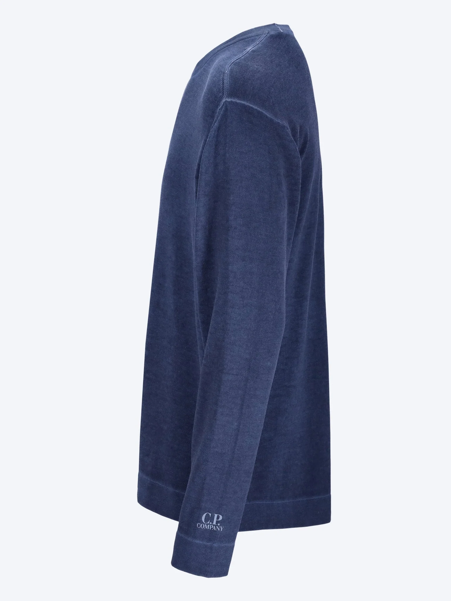 Cotton crepe double dyed crewneck sweater - Image 2