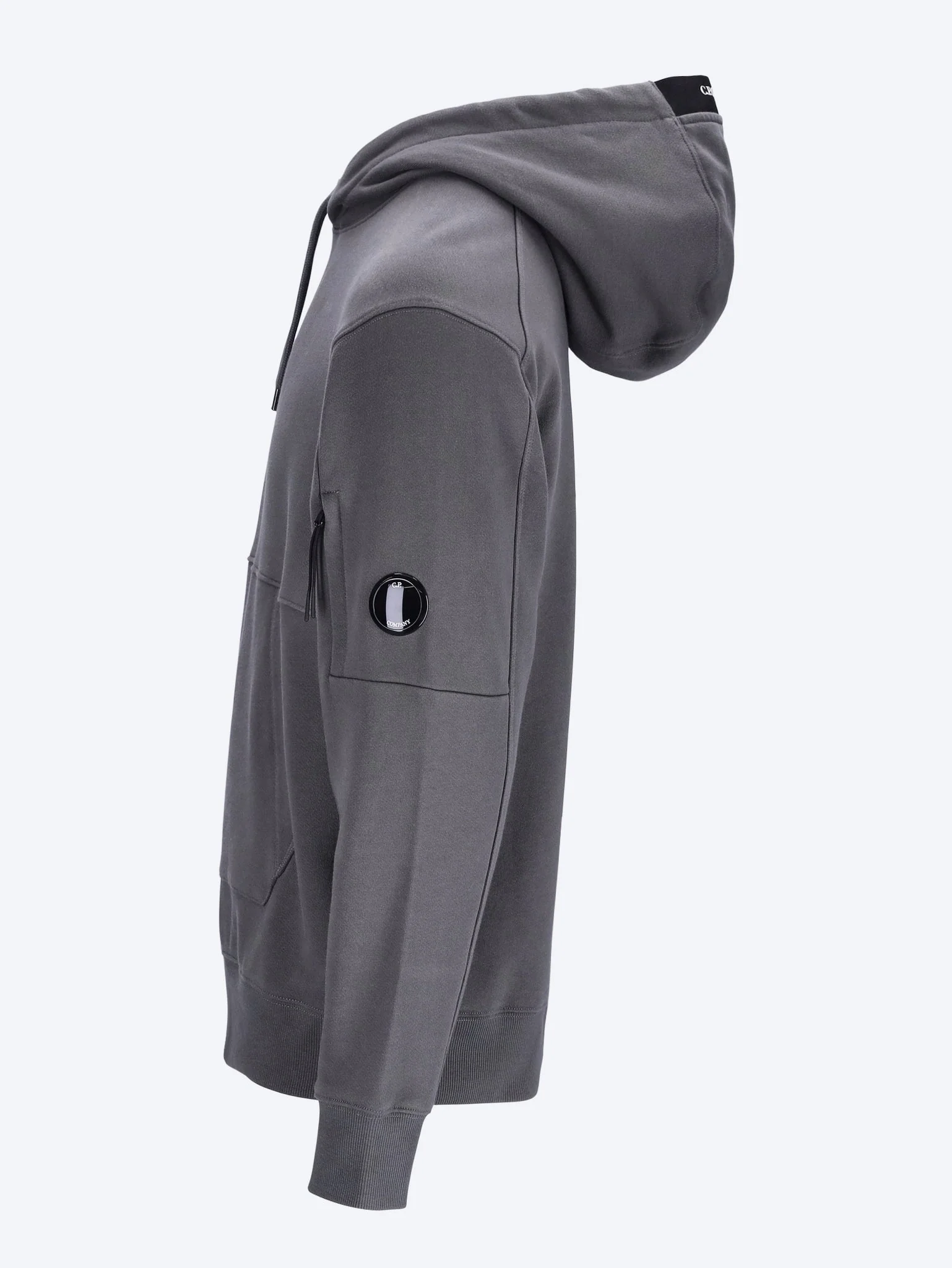 Diagonal raised fleece hoodie - Image 2