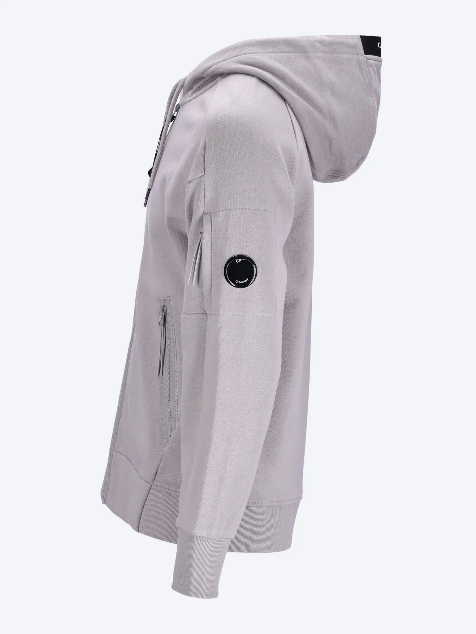 Diagonal raised fleece hoodie - Image 2