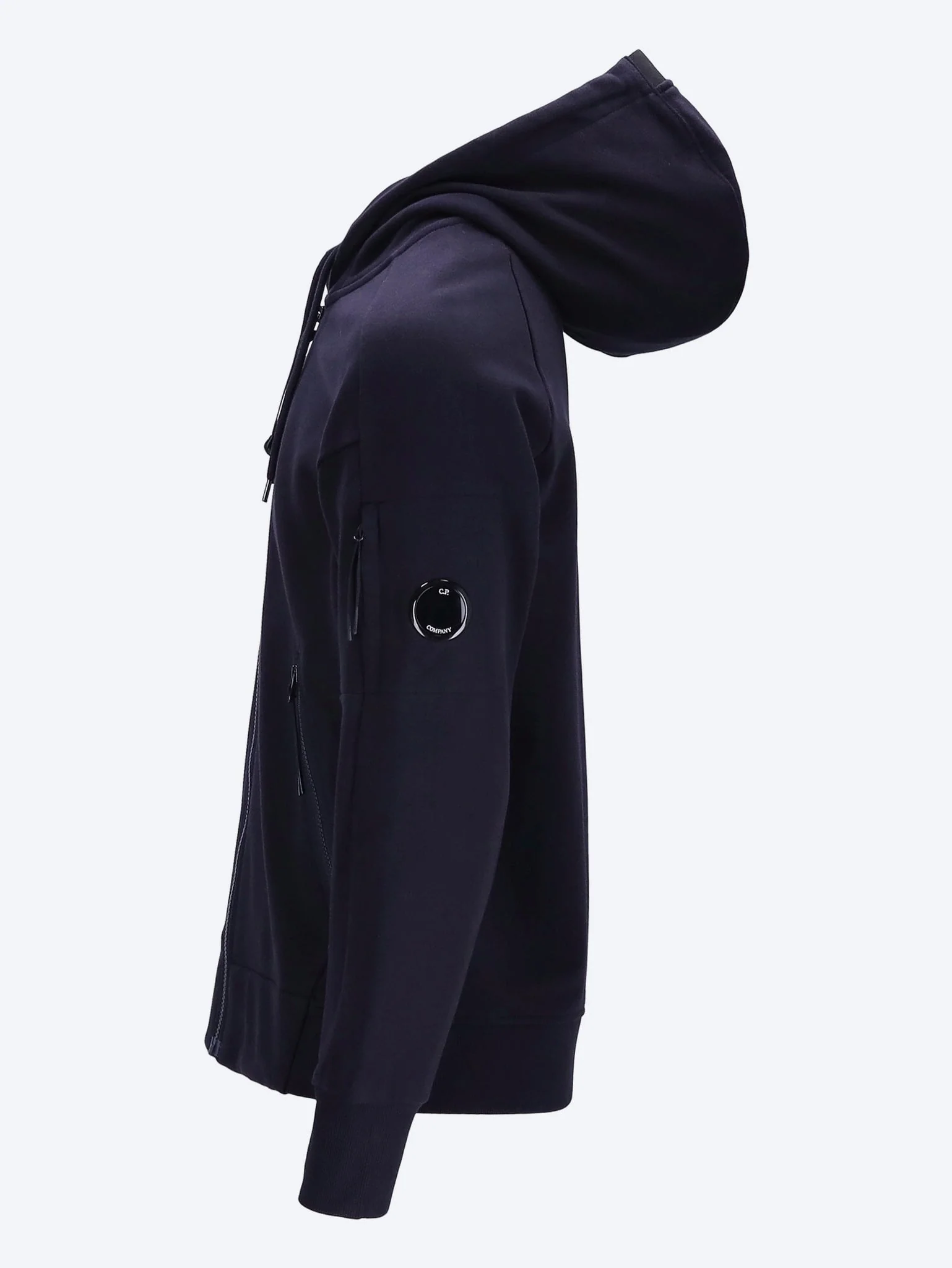Diagonal raised fleece zip hoodie - Image 2