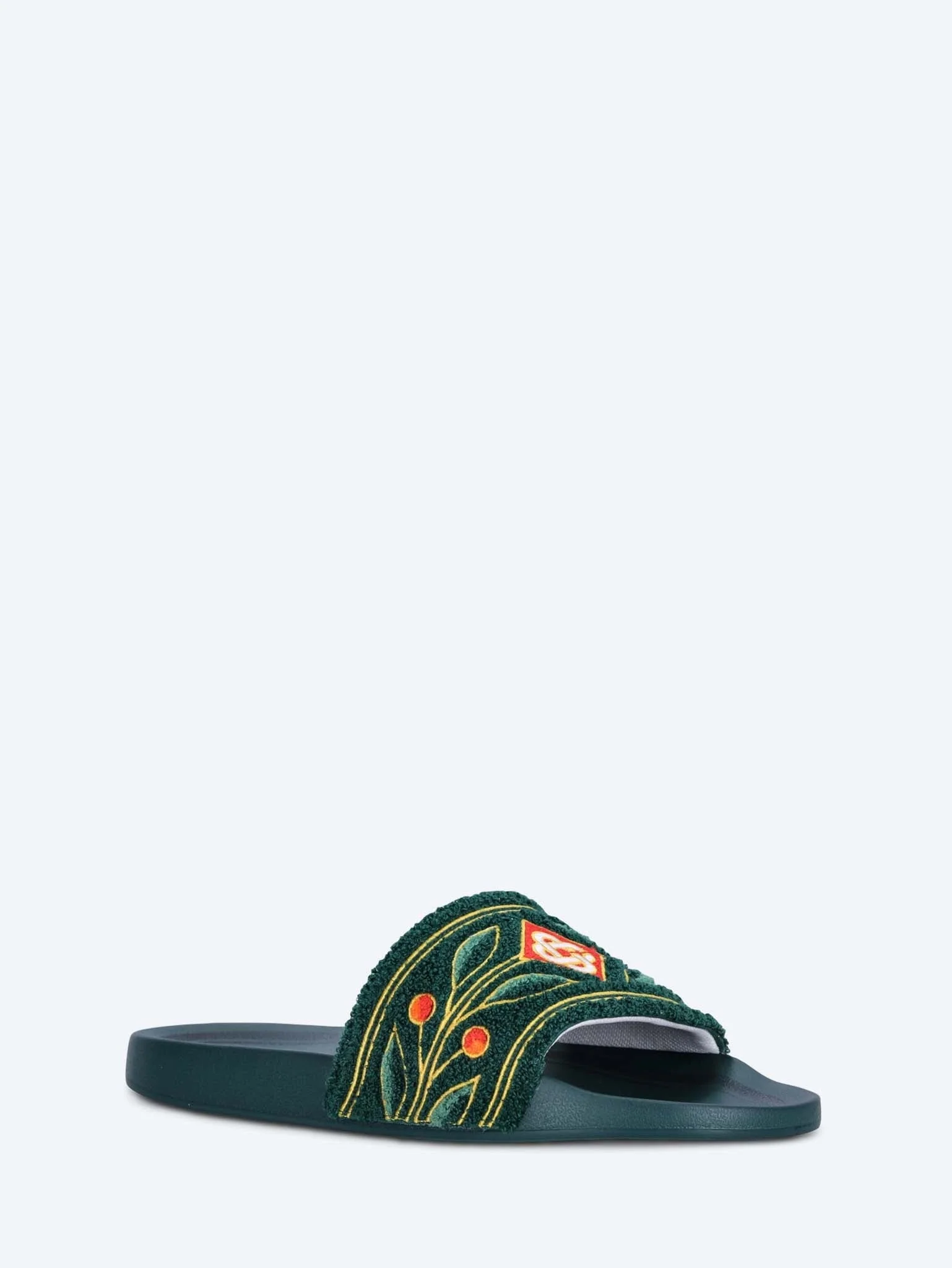 Mens embroidered terry sliders - Image 2