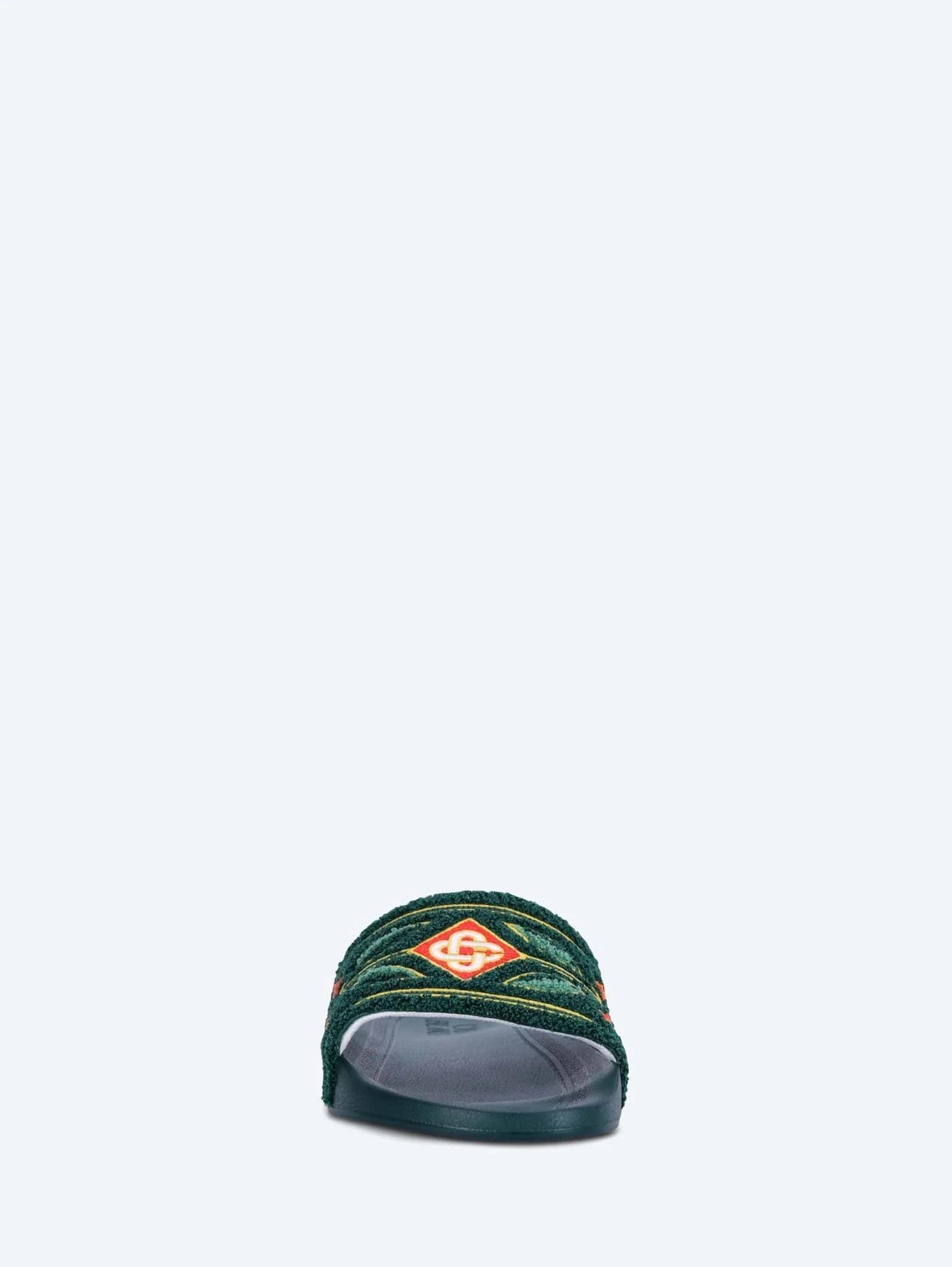 Mens embroidered terry sliders - Image 3