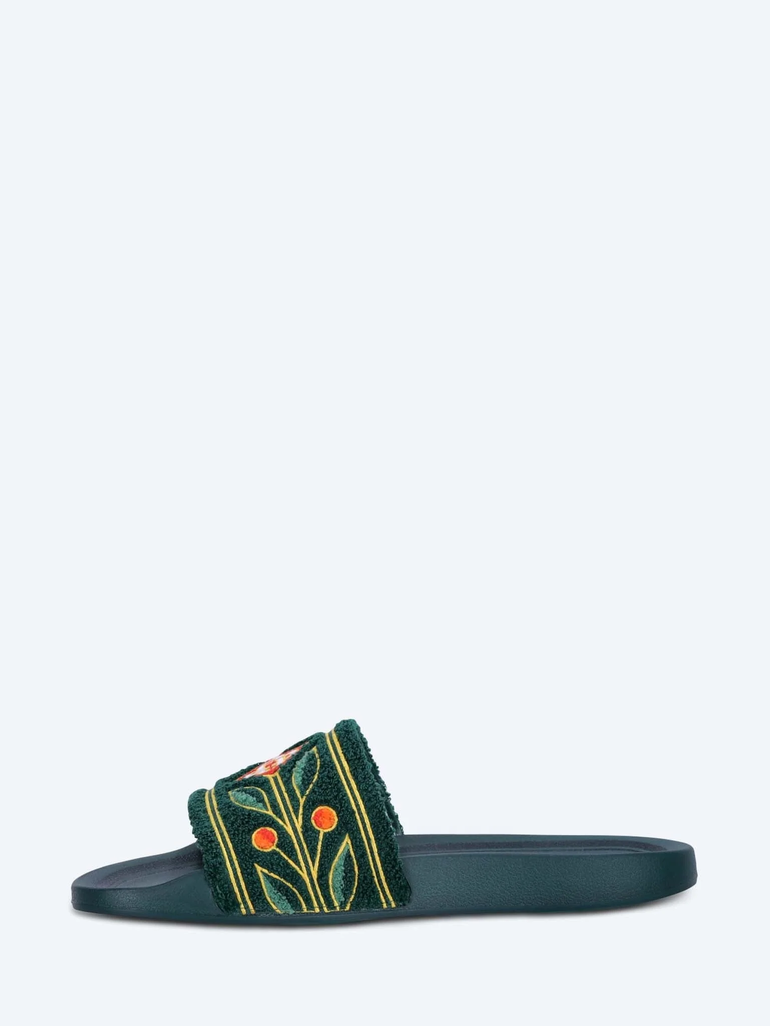 Mens embroidered terry sliders - Image 4
