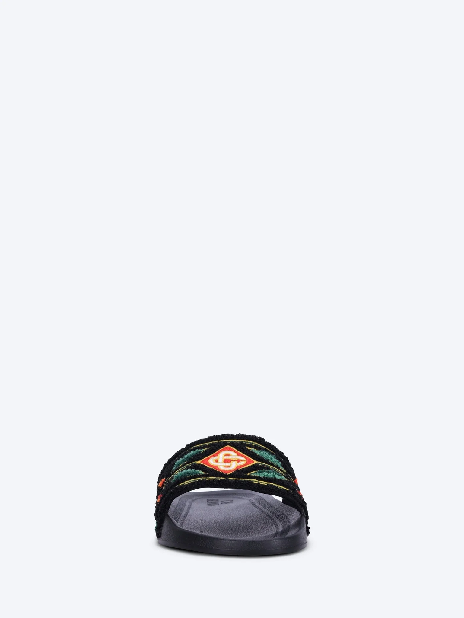 Mens embroidered terry sliders - Image 3