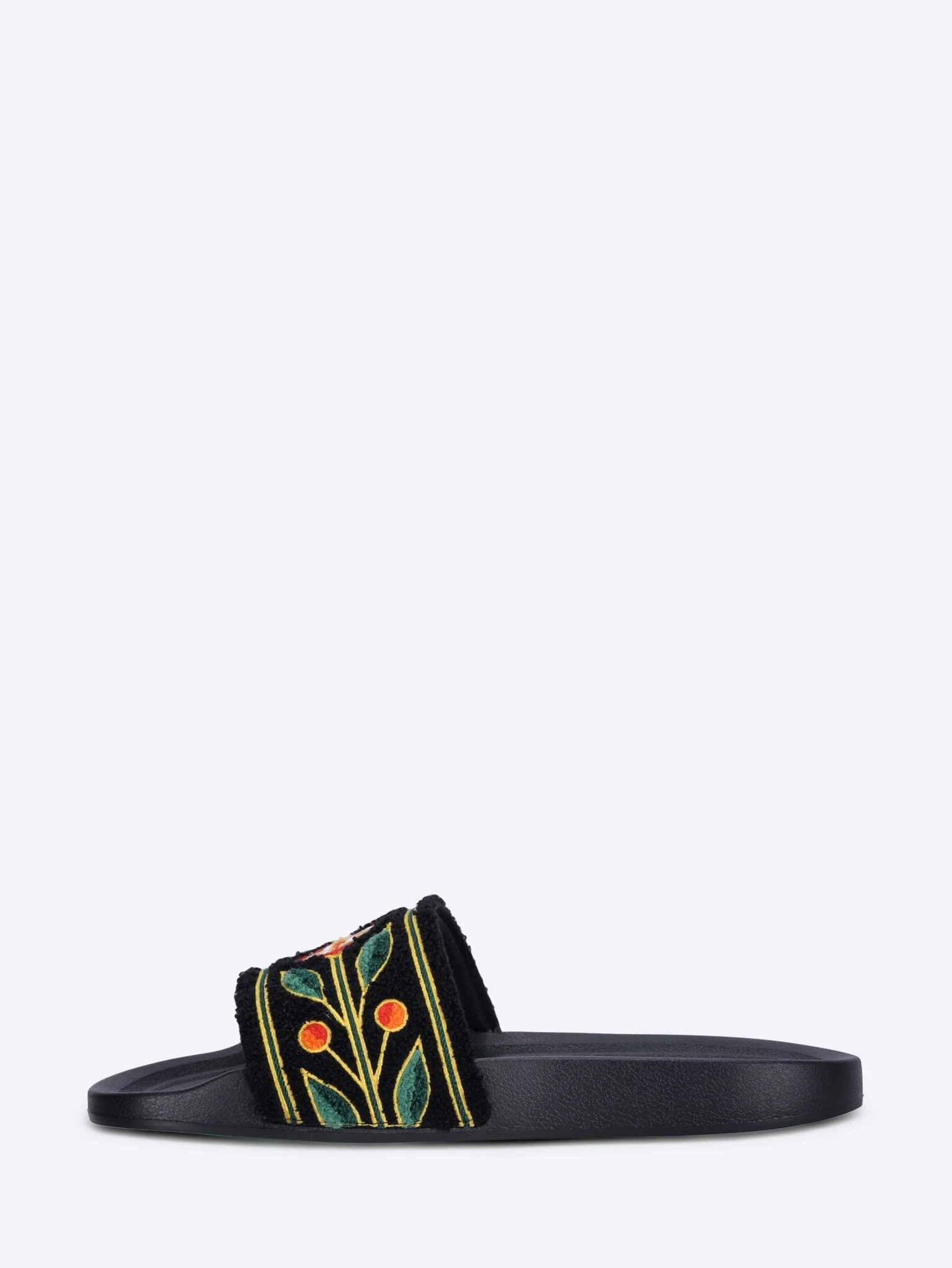 Mens embroidered terry sliders - Image 4
