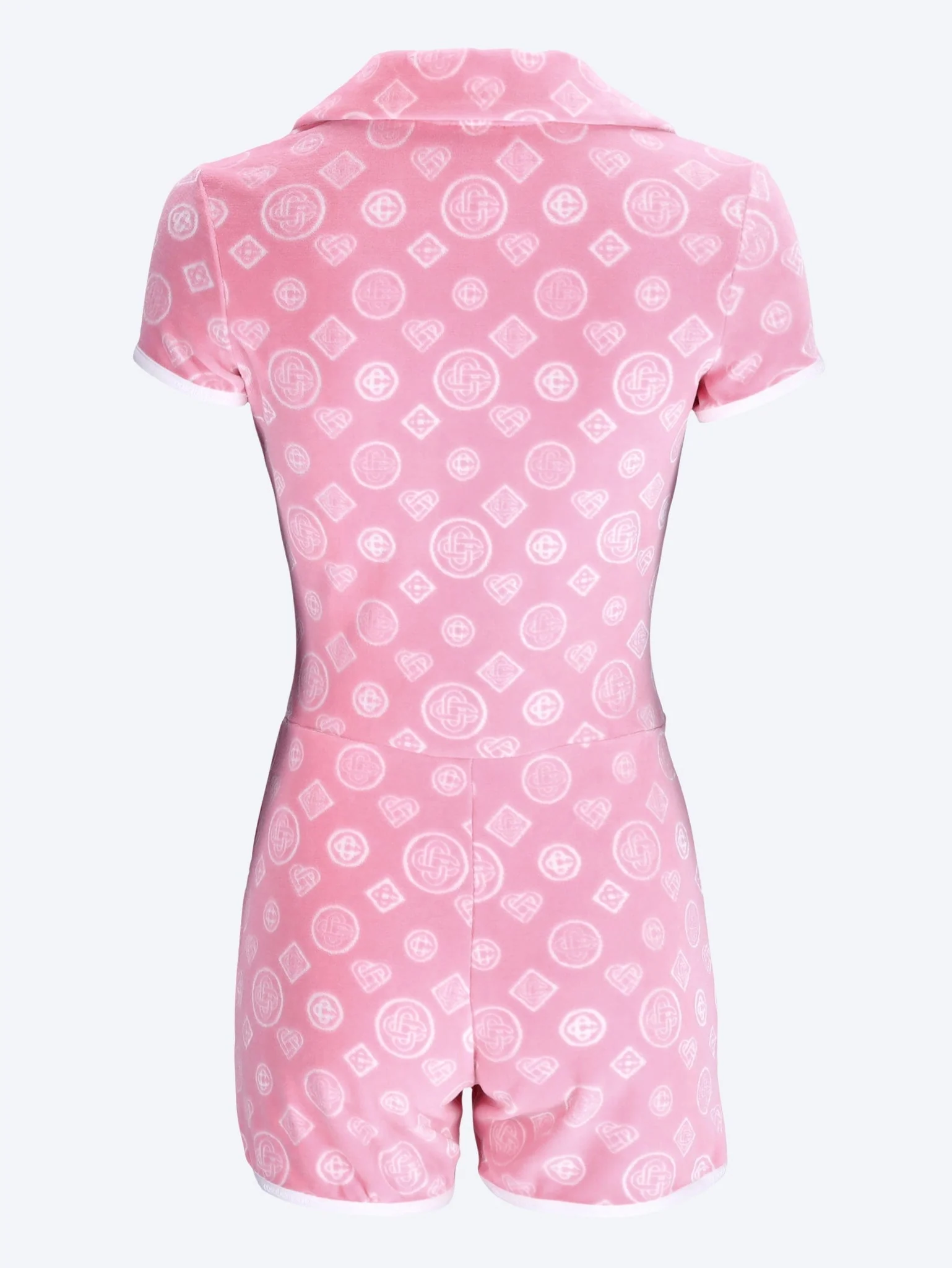 Velour monogram playsuit - Image 2