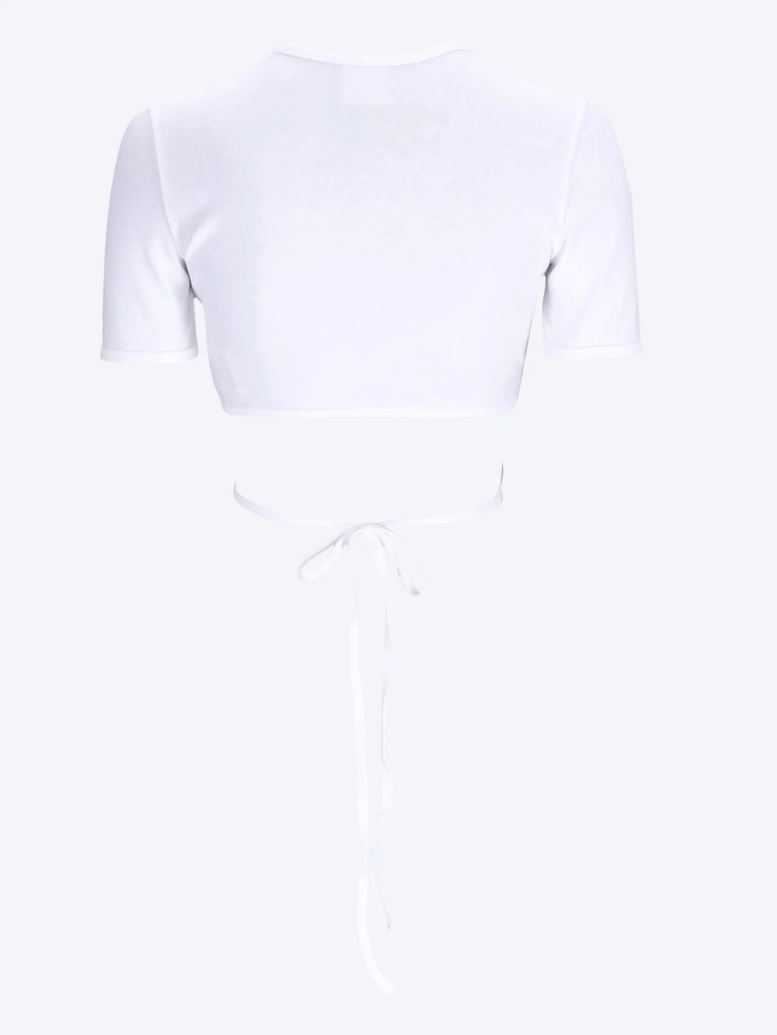Ribbon cut out contrast t-shirt - Image 2