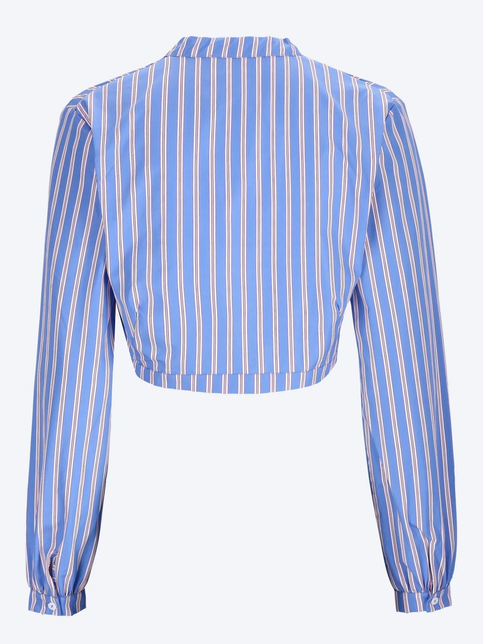 Terry stripes cropped shirt - Image 3