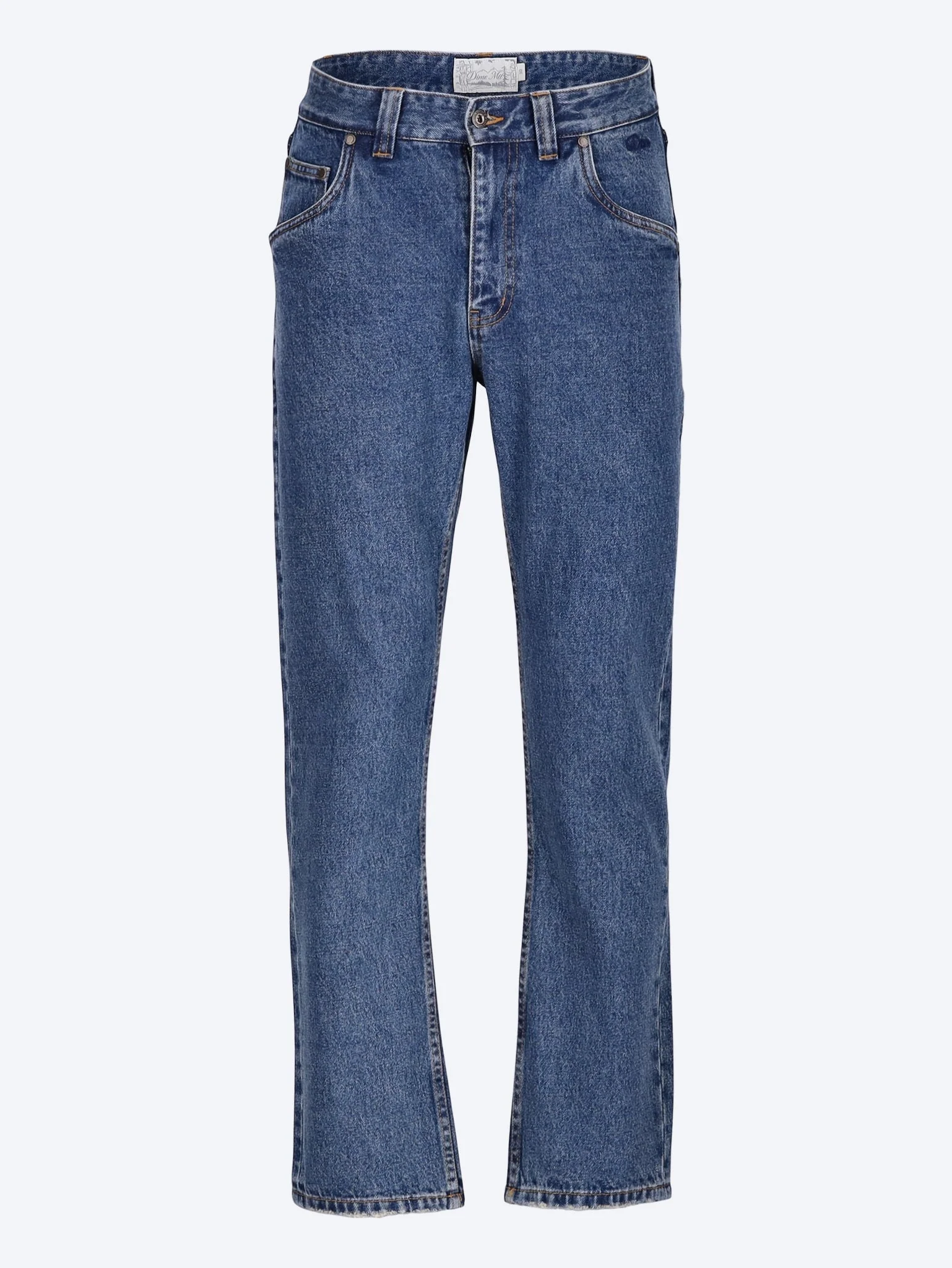 Straight denim pants
