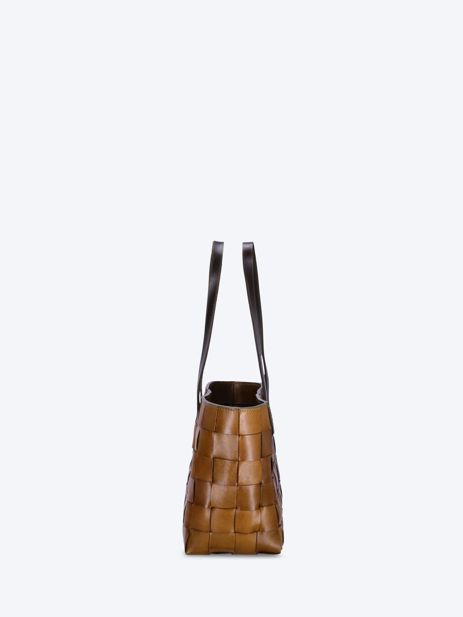 Japan tote flat leather handles bag - Image 3