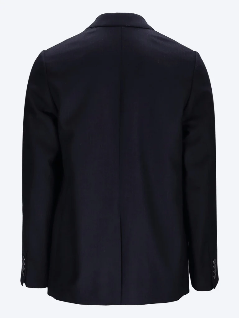 Three-button pinstripe wool blazer - Image 3