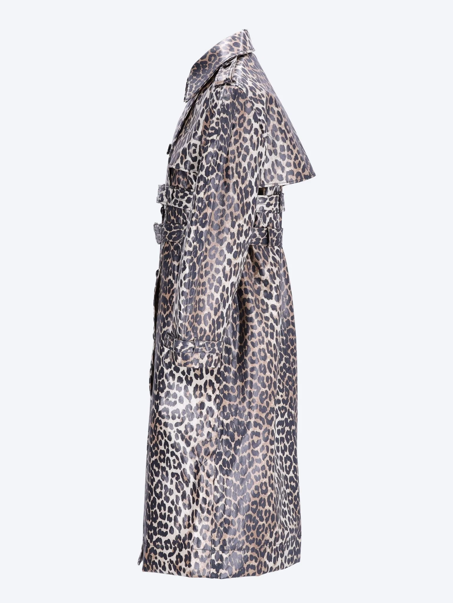 Laminated cotton canvas trench coat - Image 2