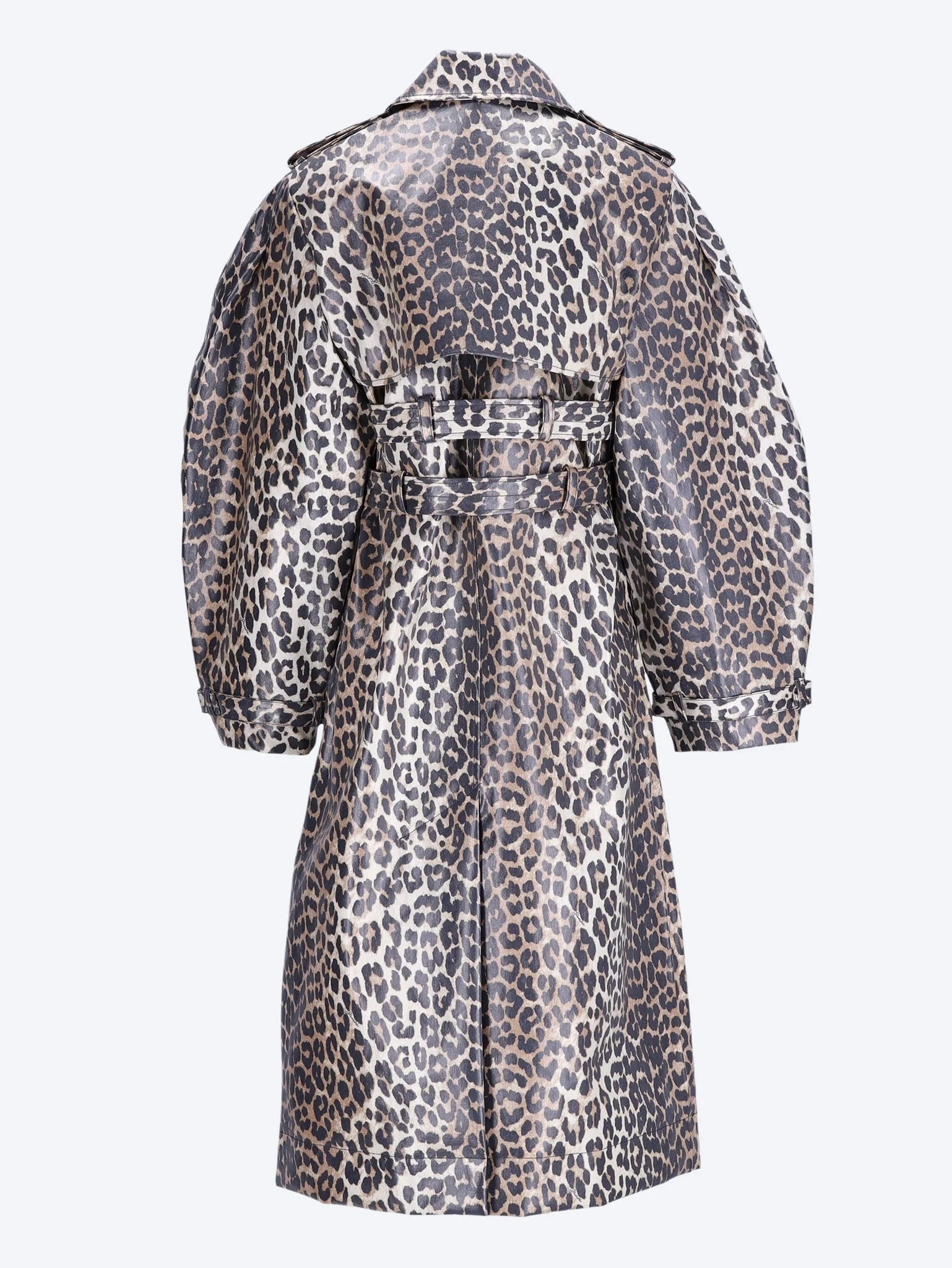 Laminated cotton canvas trench coat - Image 3