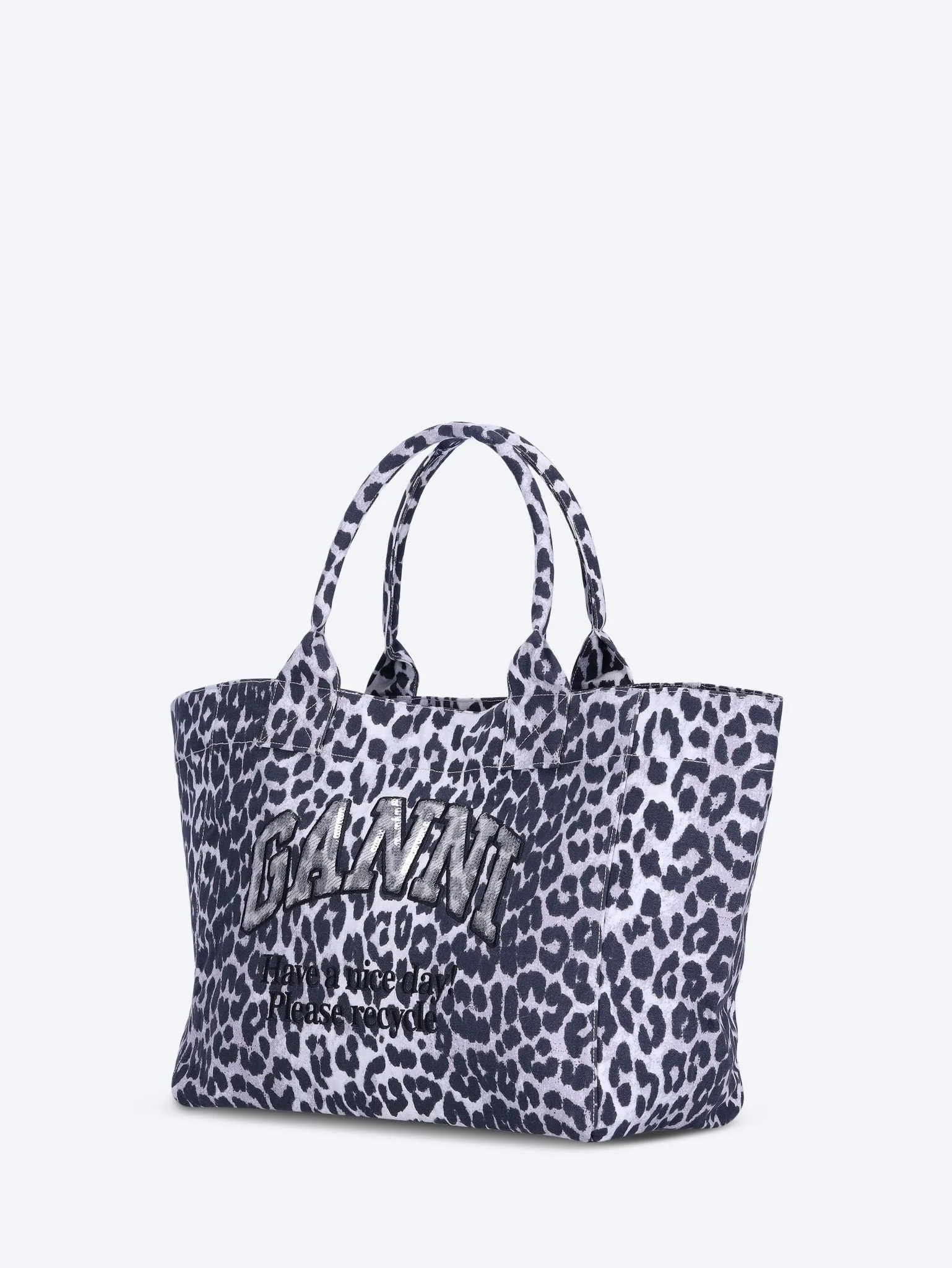 Medium trapeze printed sequin tote bag - Image 2