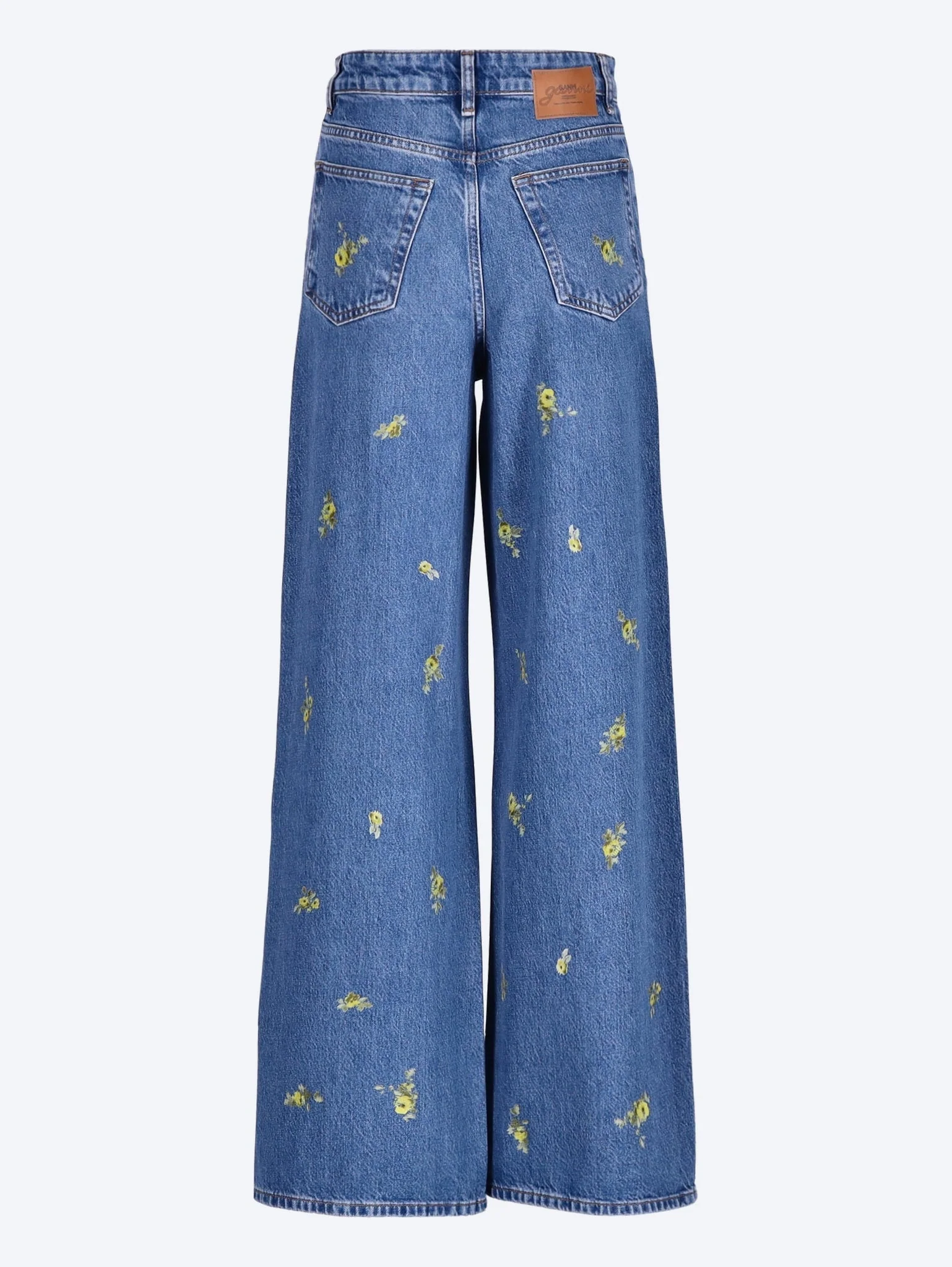 Printed flower denim lari jeans - Image 3