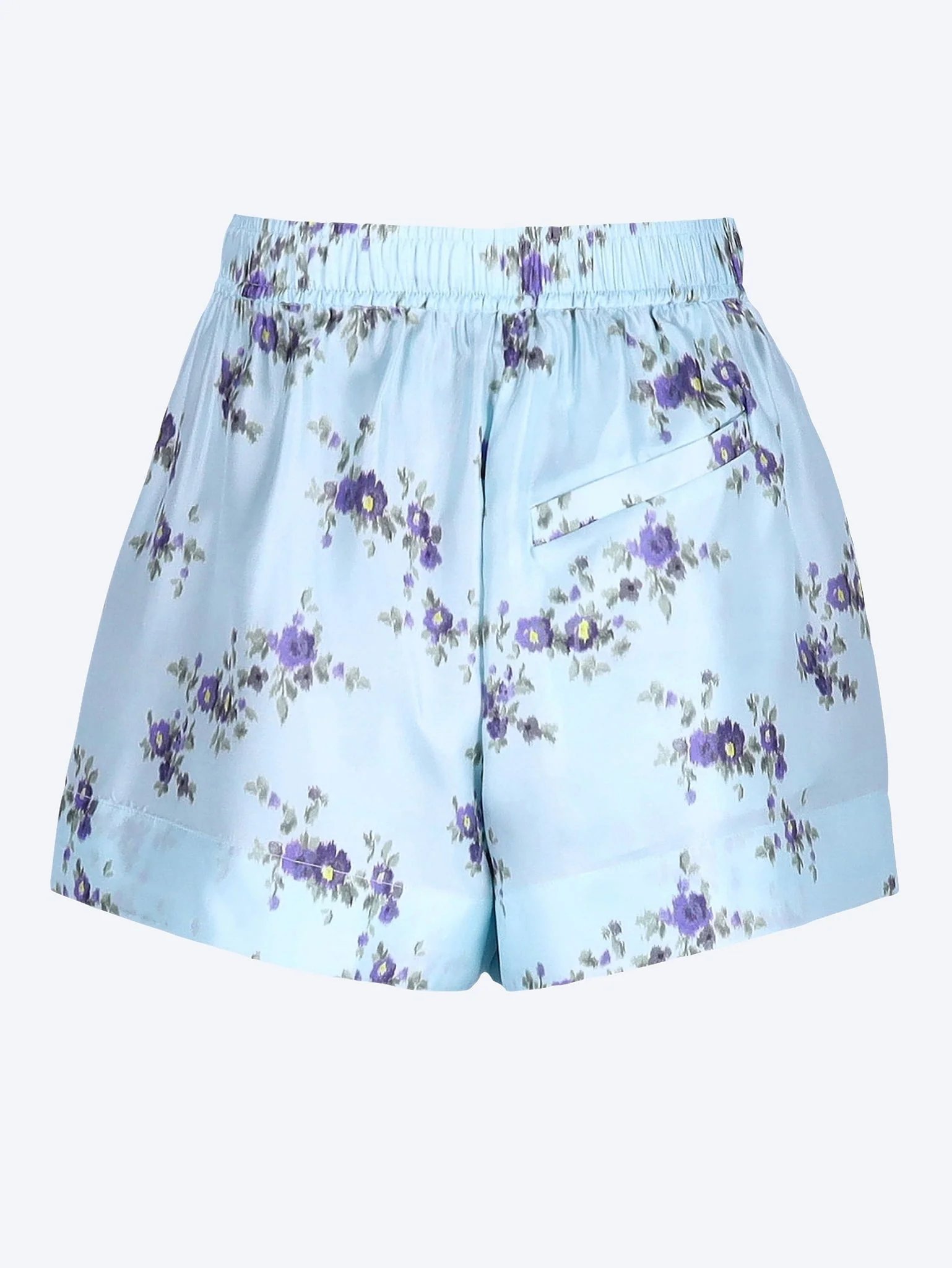 Printed silk twill elasticated shorts - Image 3