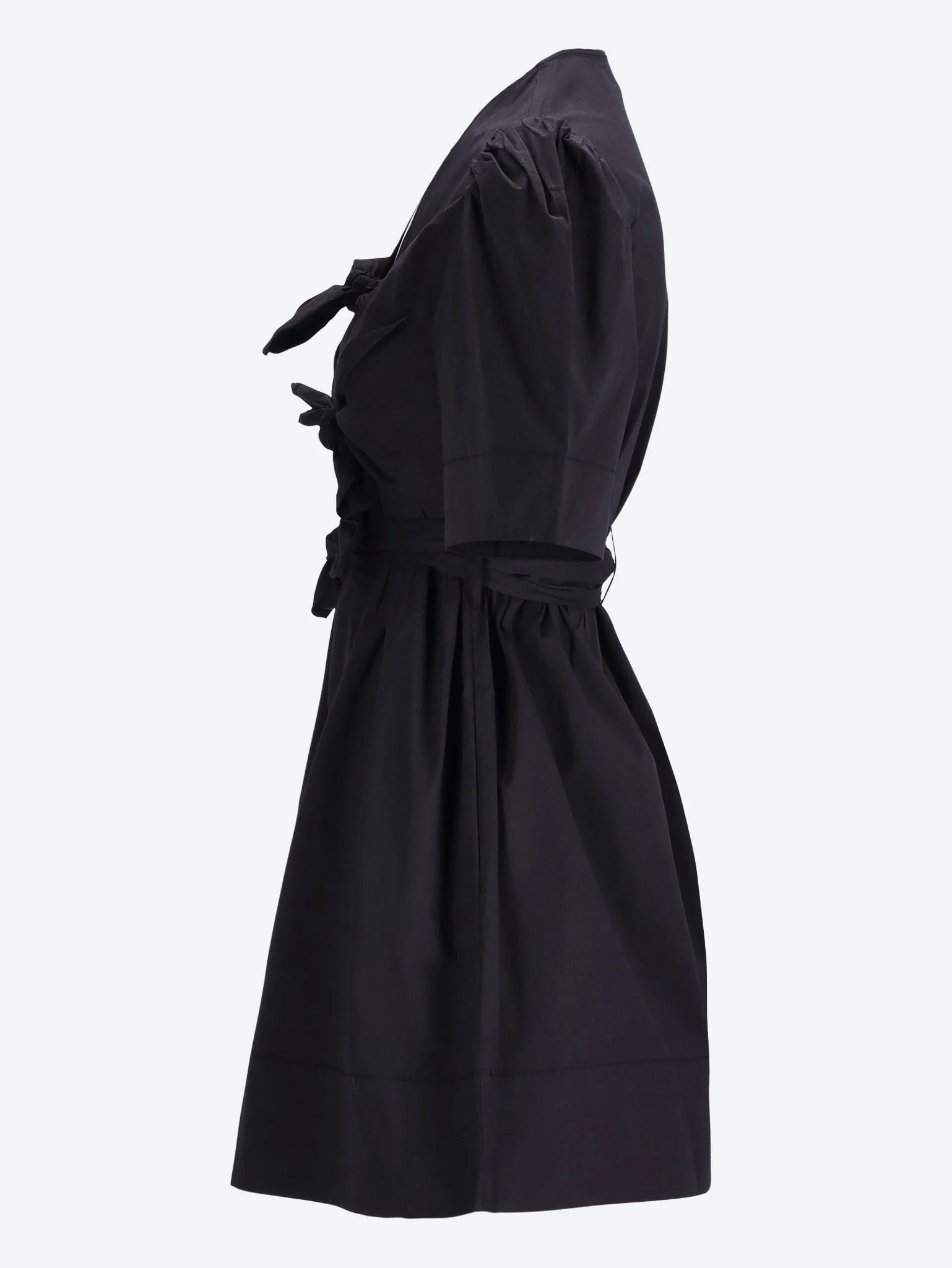 Stretch cotton mini tie strap dress - Image 2