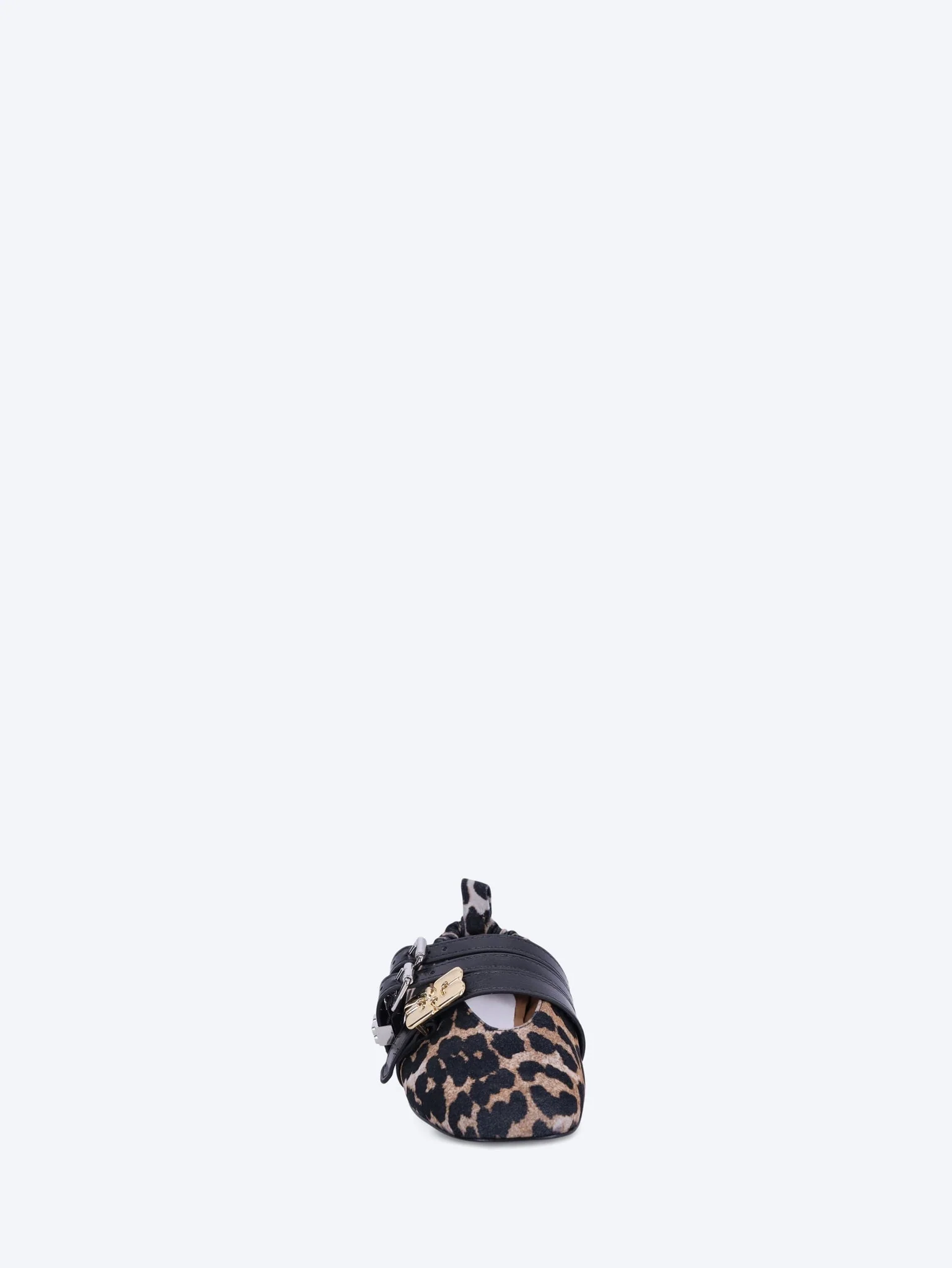 Sue triple flocked denim printed ballerinas - Image 3