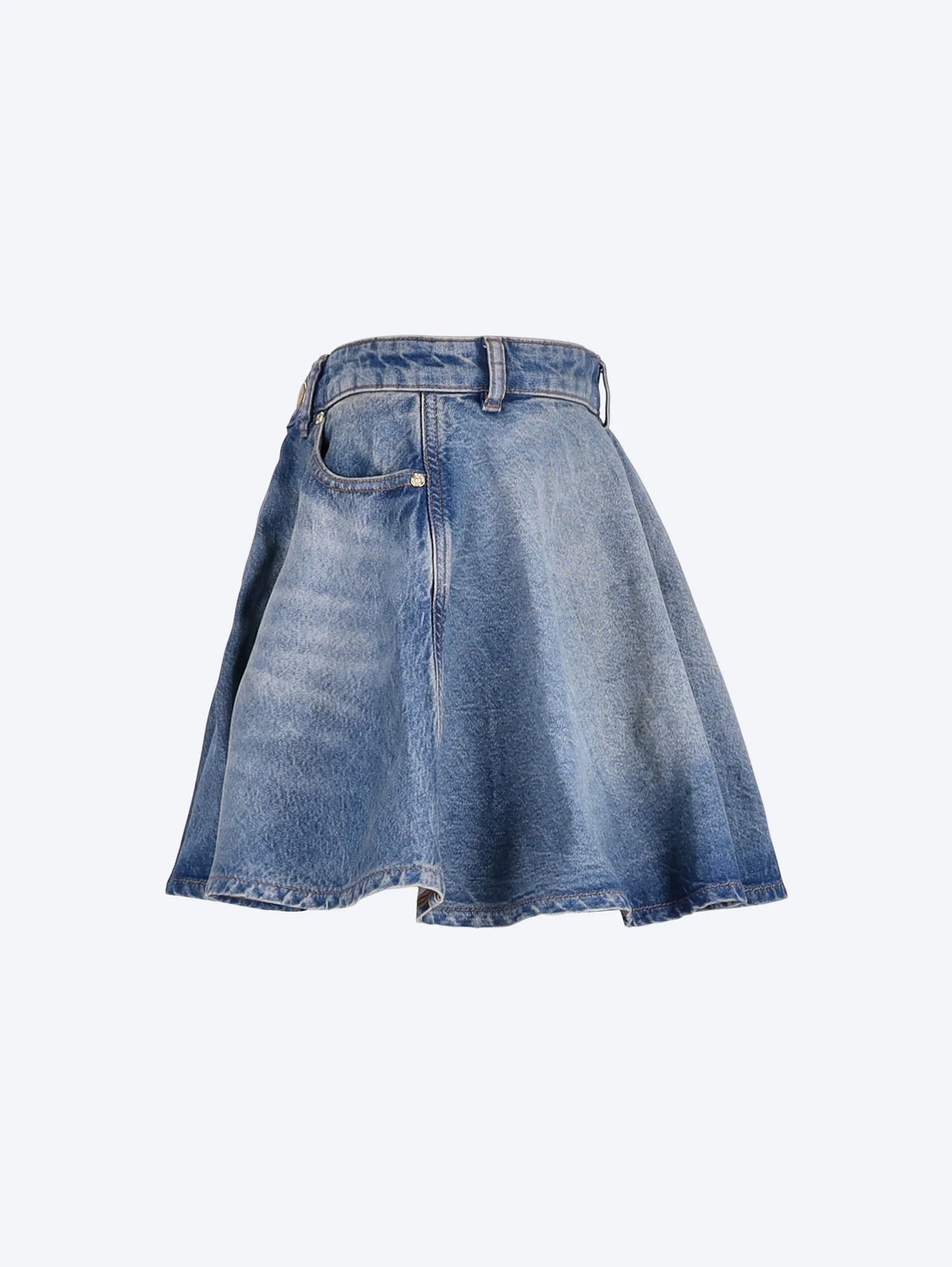 Tint rigid denim mini skirt - Image 2
