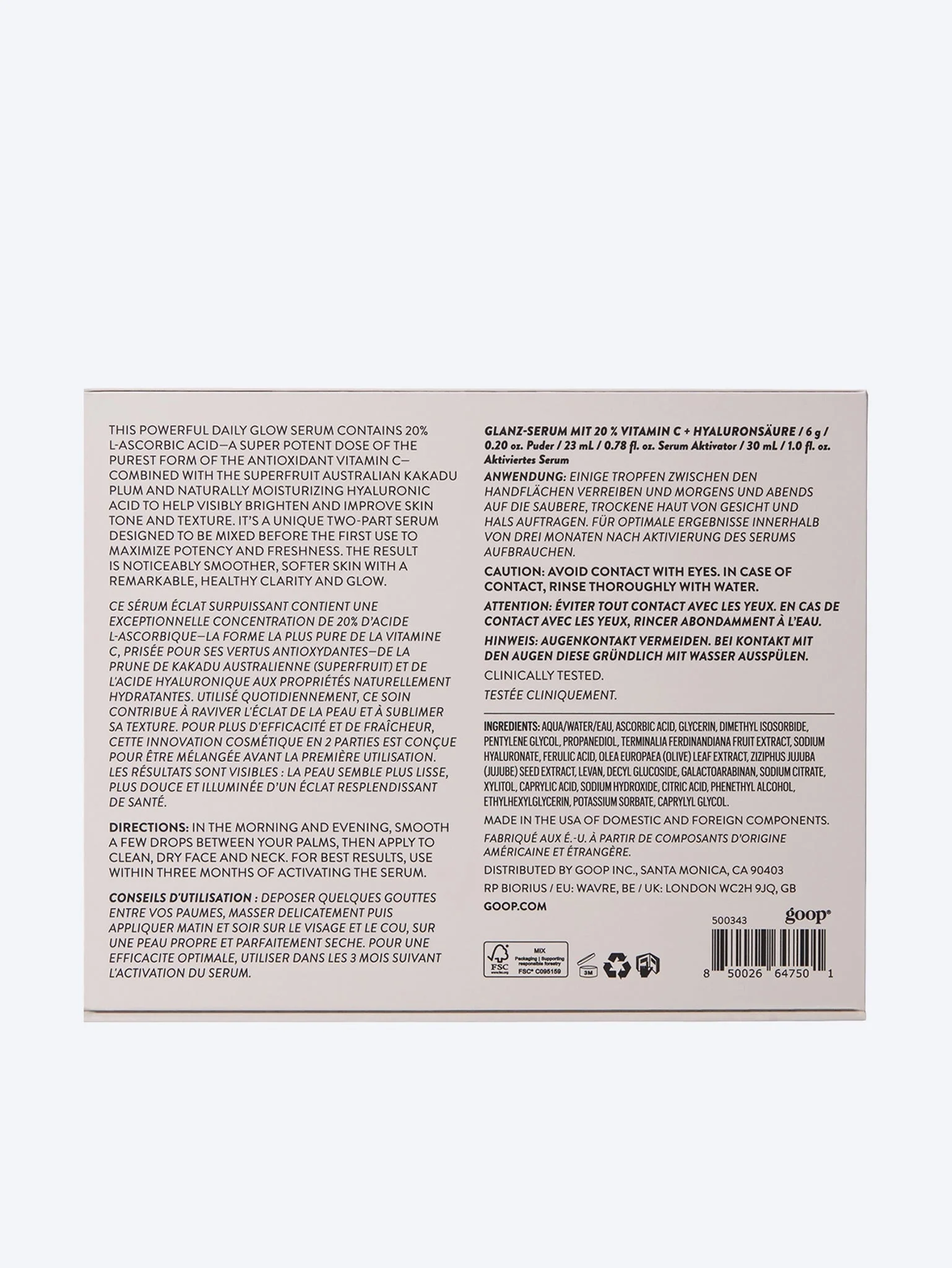 20% vitamin c + hyaluronic acid glow serum - Image 3