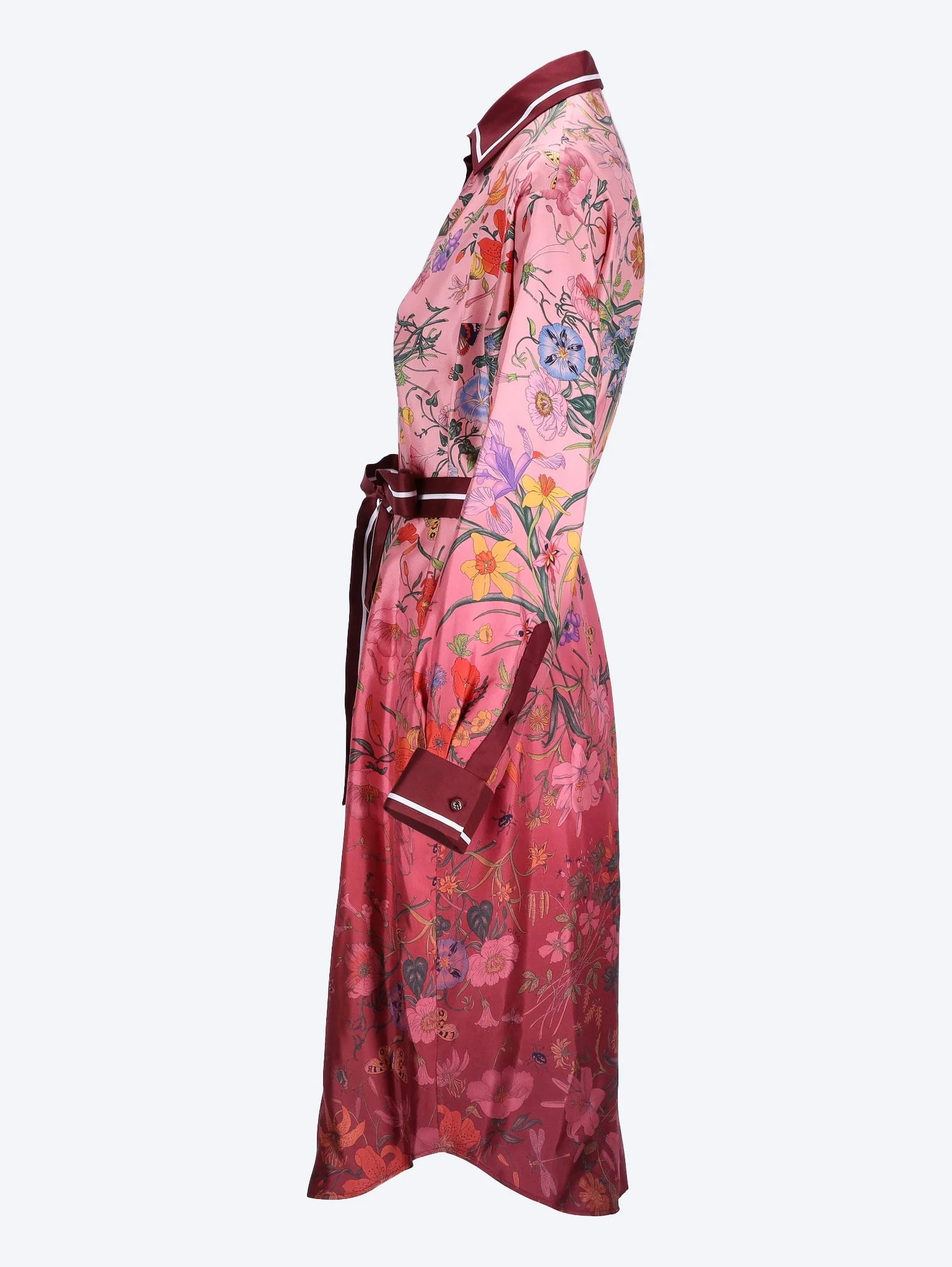 Printed silk twill shirt dress - Image 2