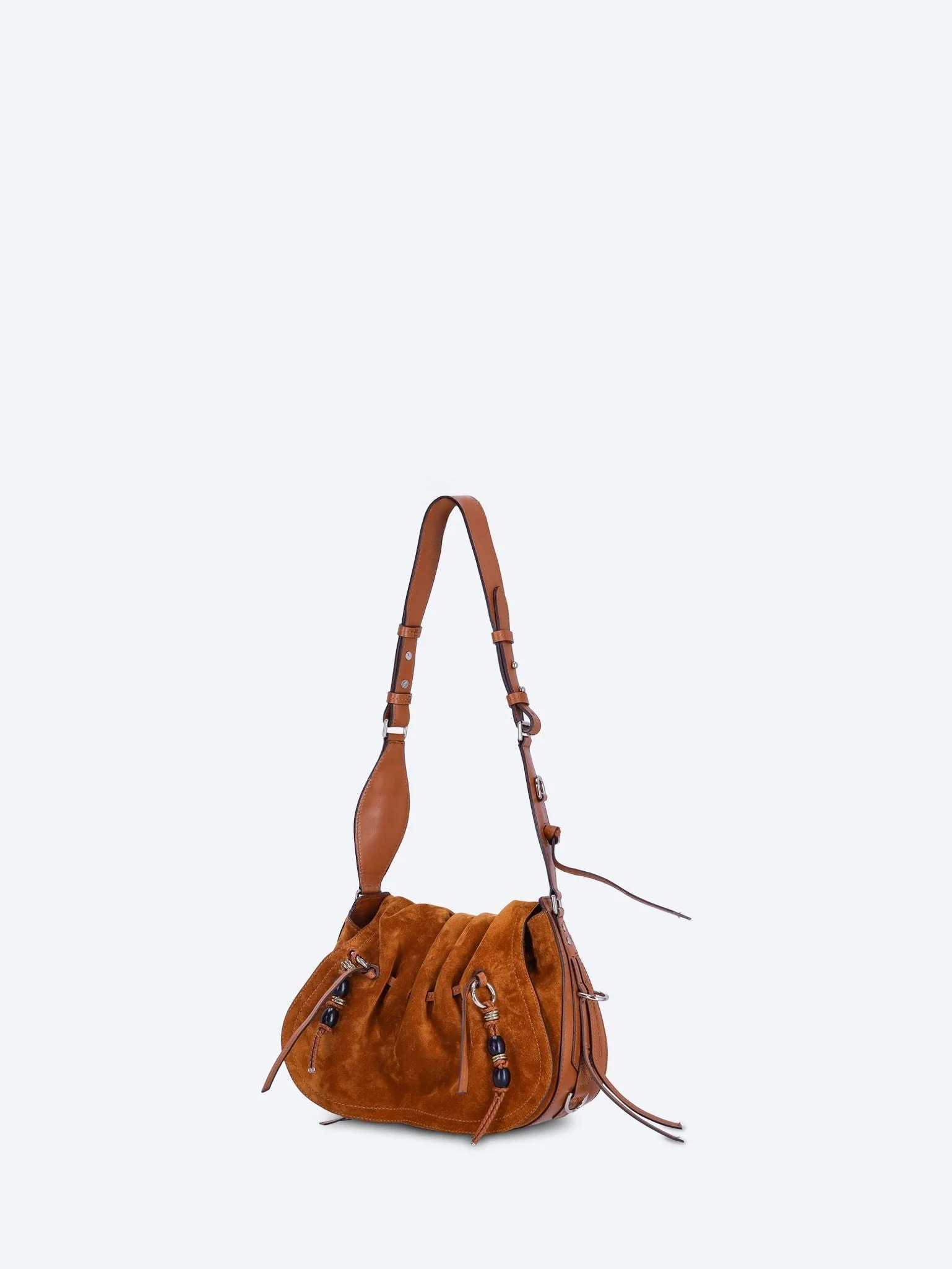 Bolton velvet leather shoulder bag - Image 2