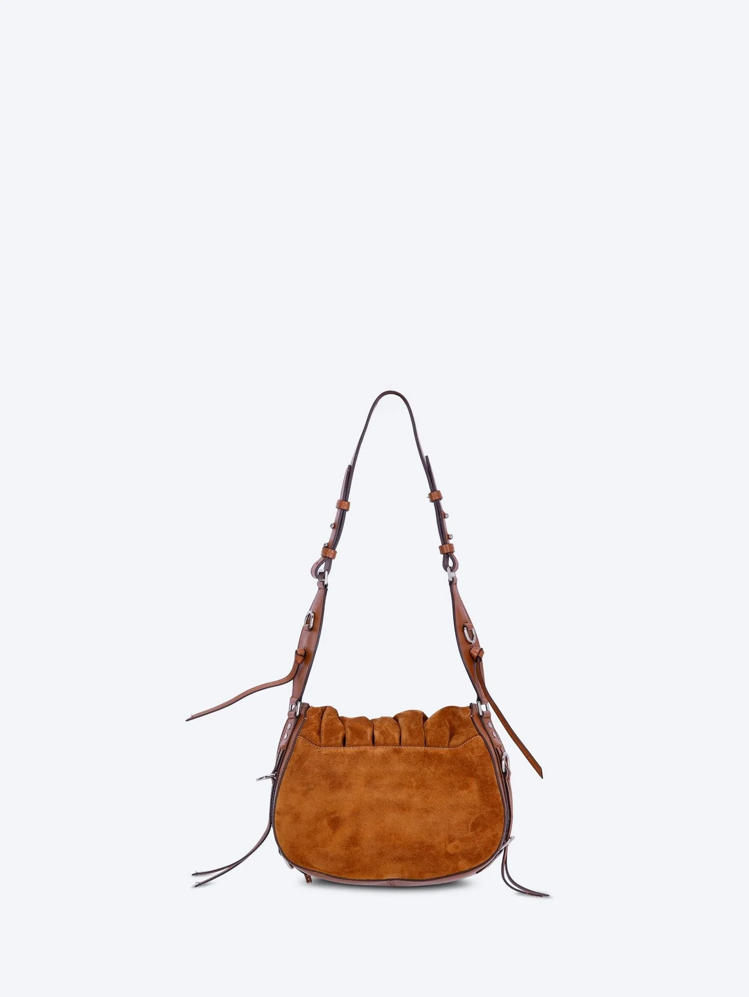 Bolton velvet leather shoulder bag - Image 4