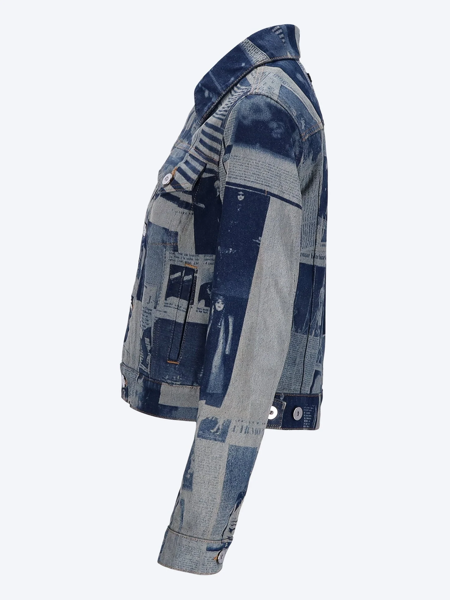 The newspaper printed denim jacket - Image 2