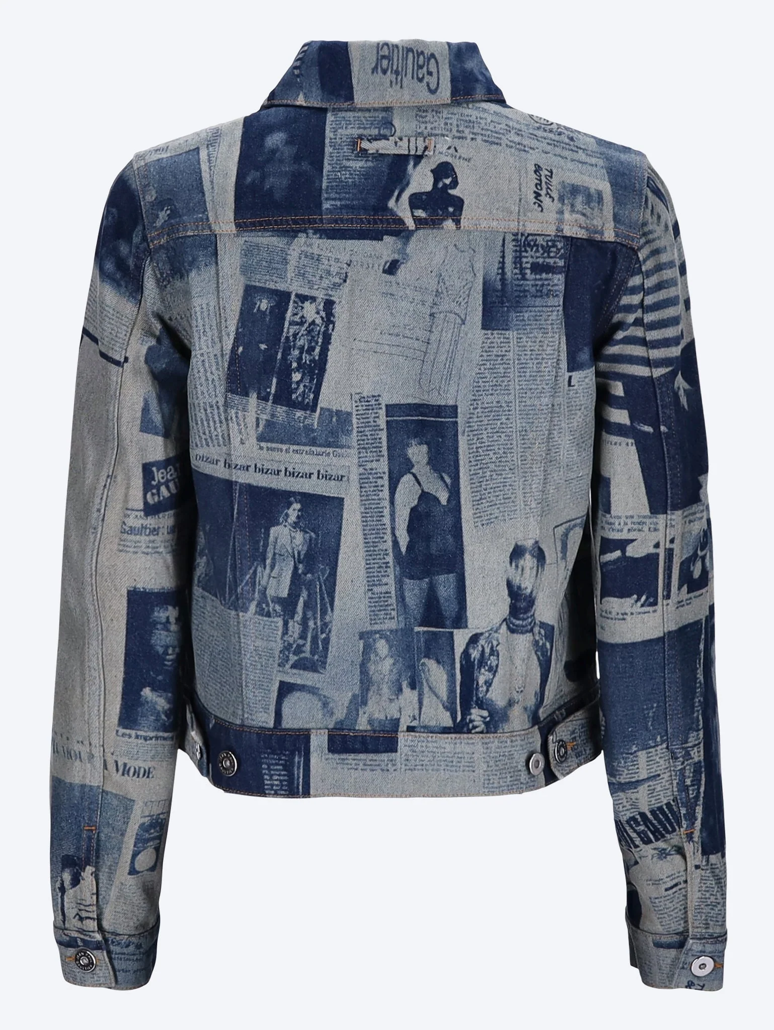 The newspaper printed denim jacket - Image 3