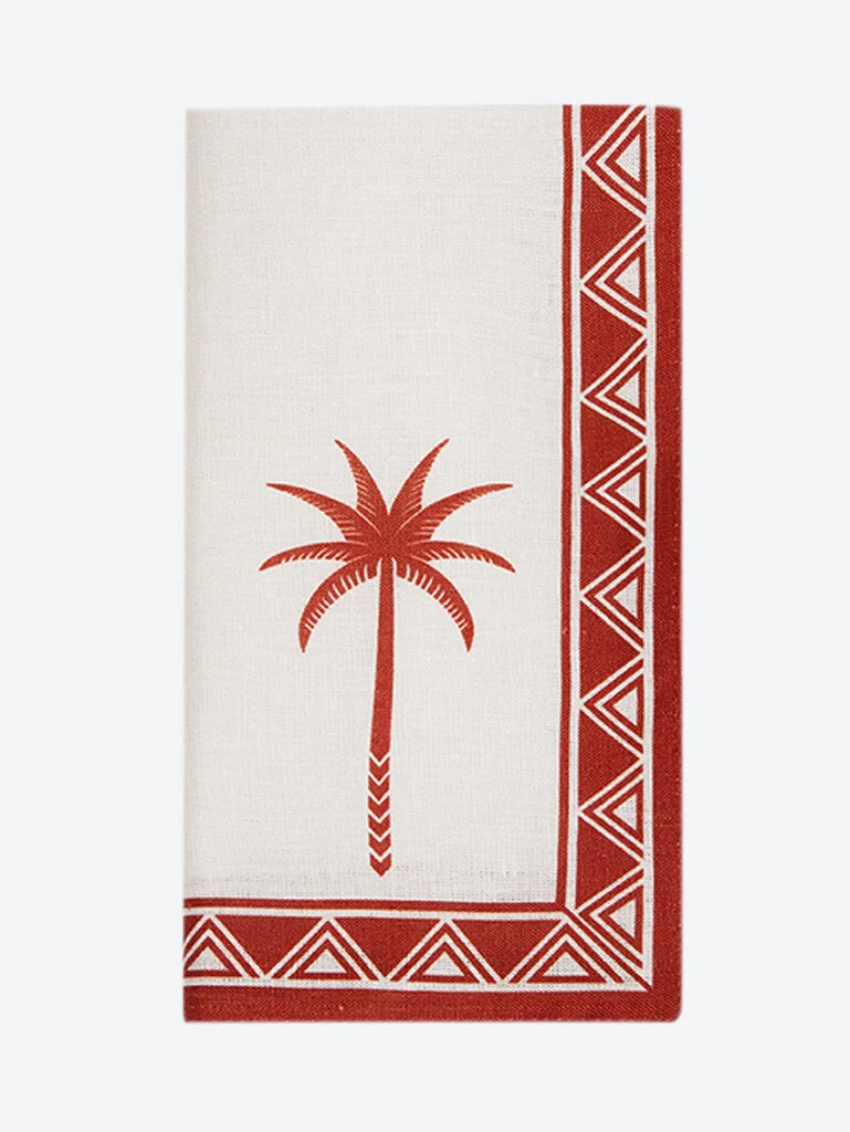 Large Napkins Set of  2 45x45 cm Date Palms - Image 3