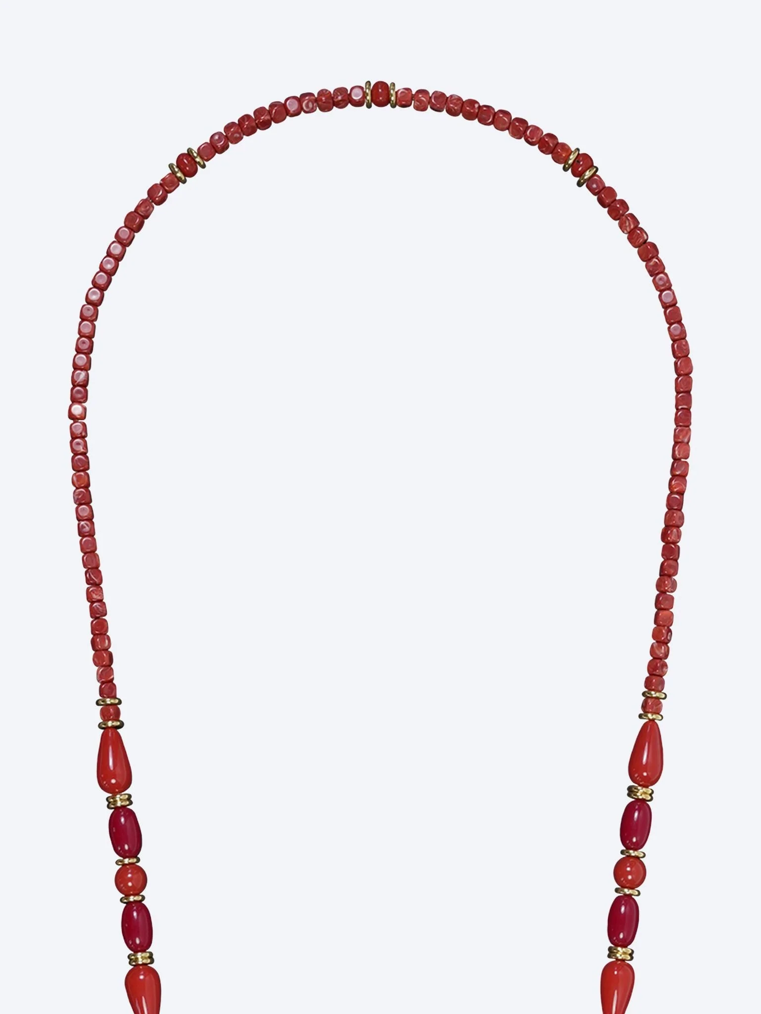 Long francesca dark red pearl chain 120cm - Image 2