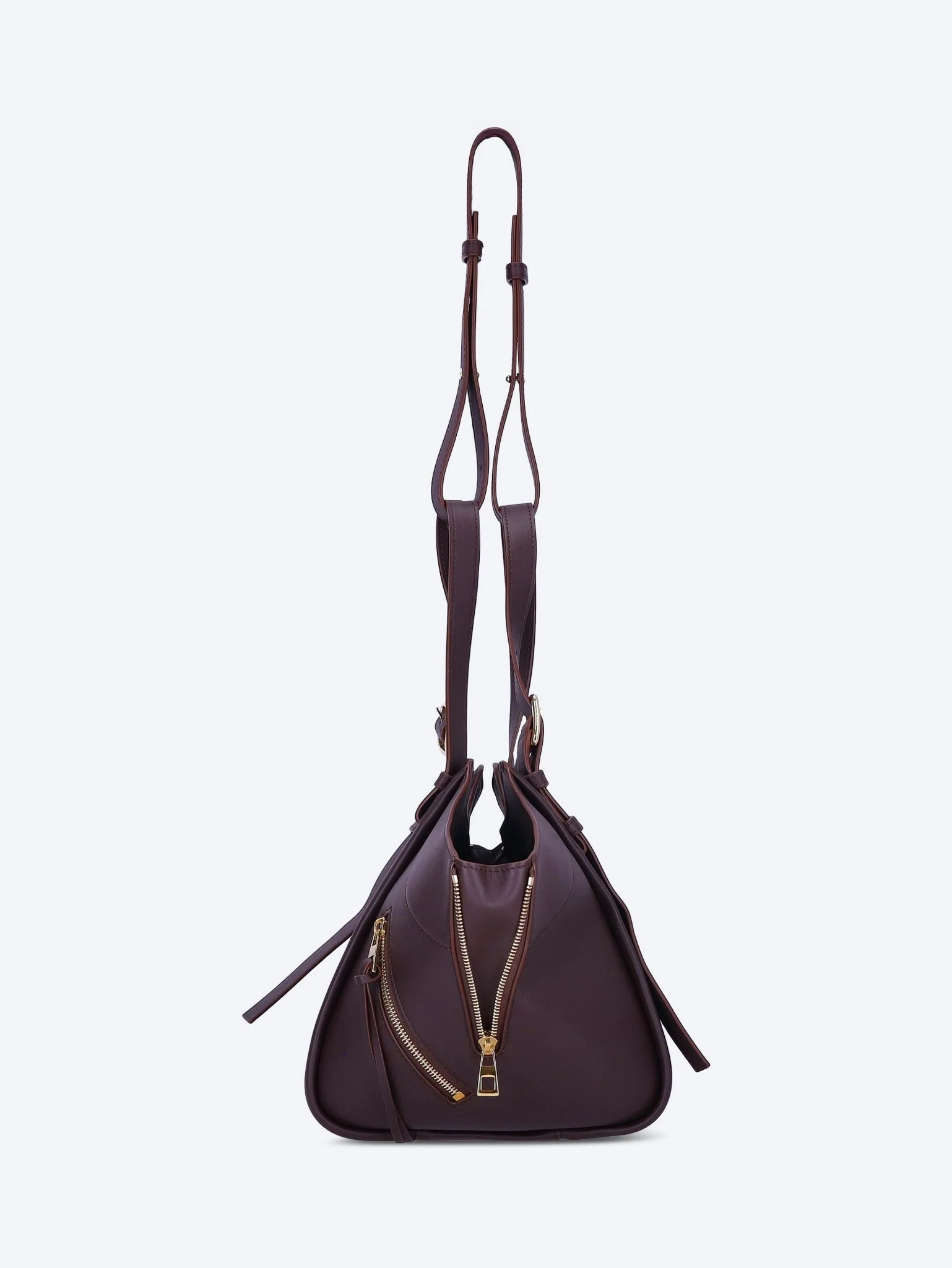 Classic leather hammock flip bag - Image 3
