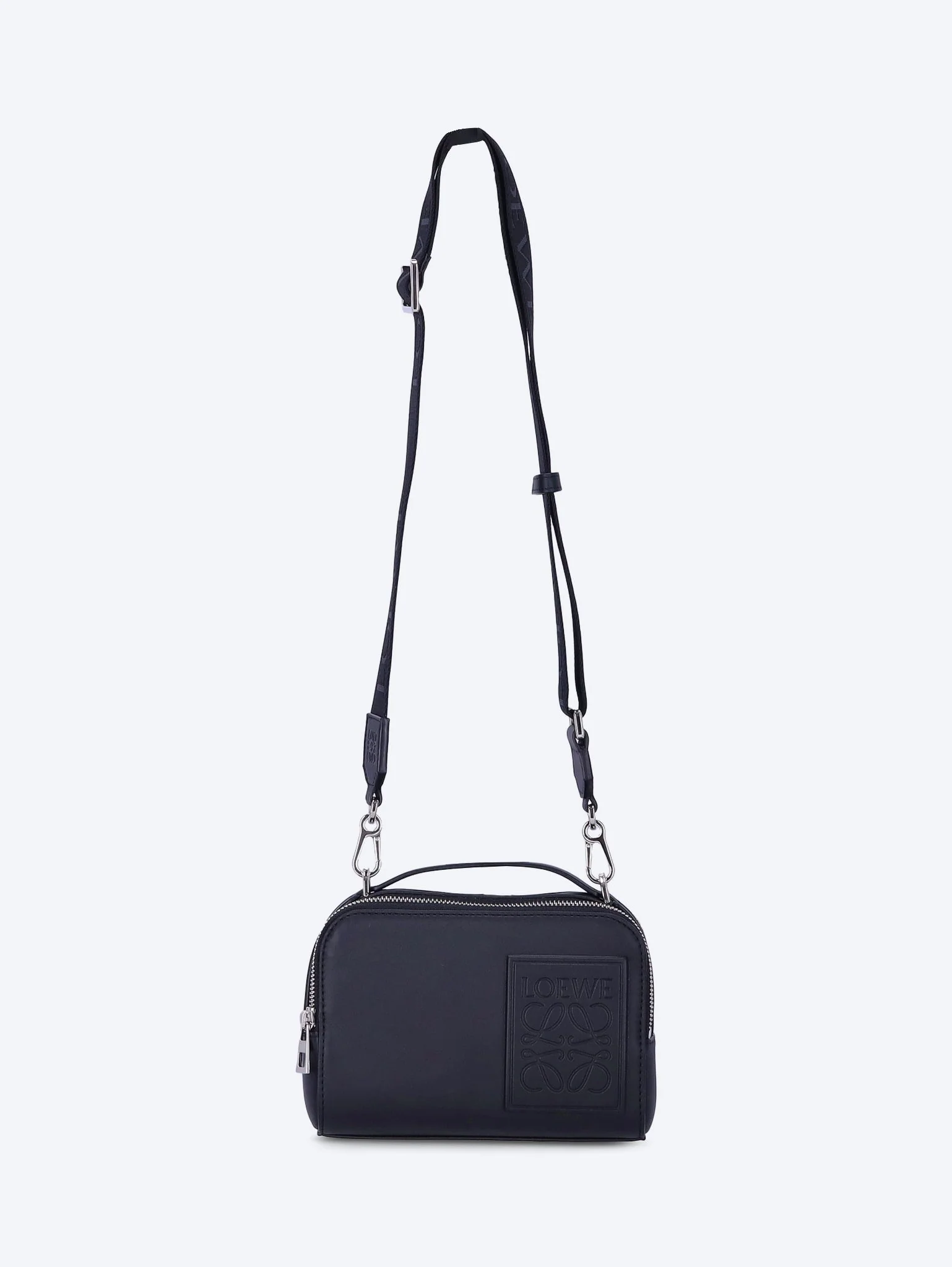 Satin leather loewe patch camera bag mini - Image 3