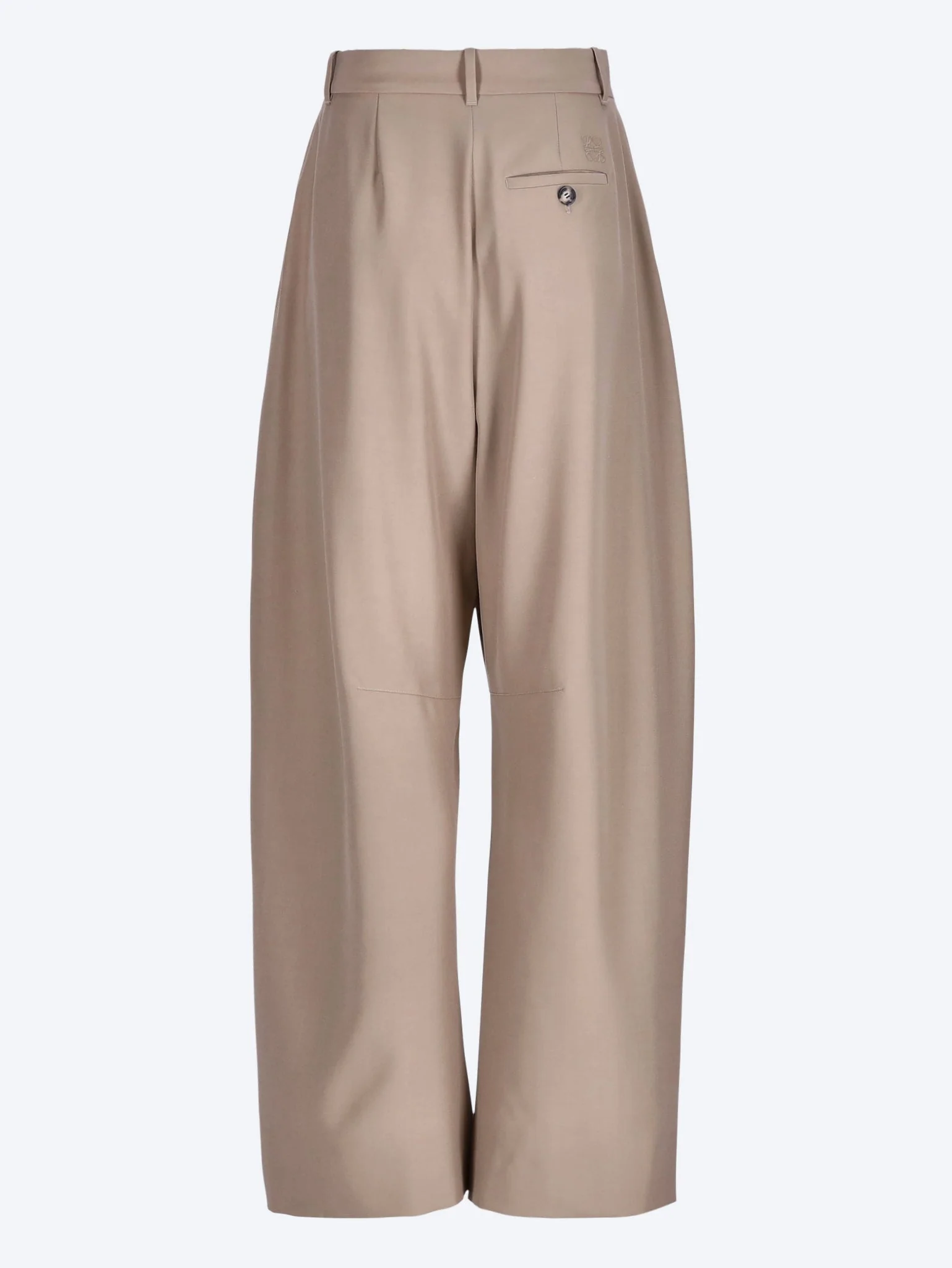 Wool barrel trousers - Image 3