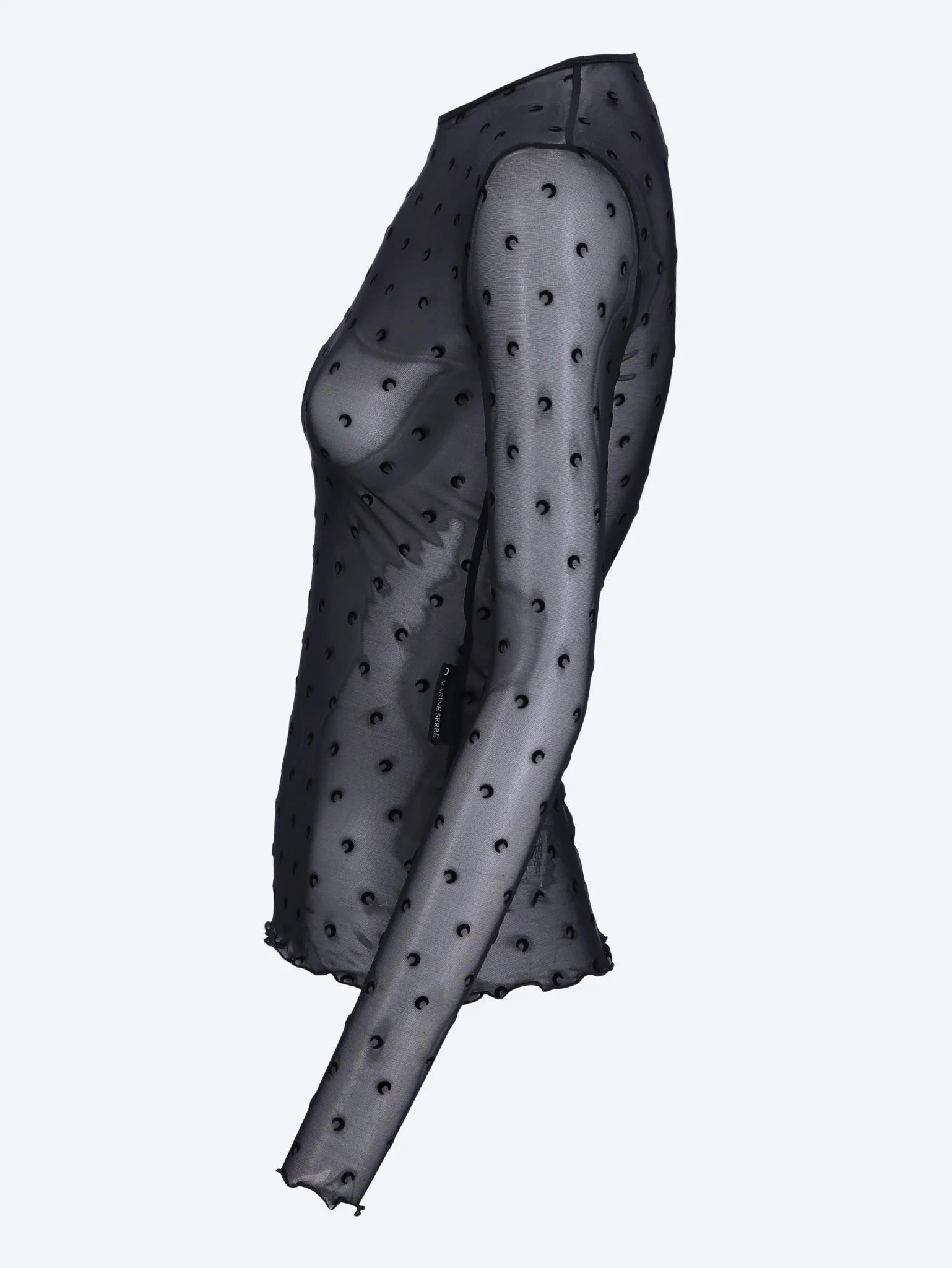 Plumetis moon mesh flock ls top - Image 2