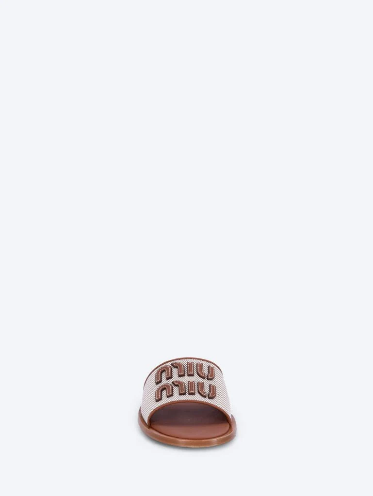 Canvas and leather slides - Image 3