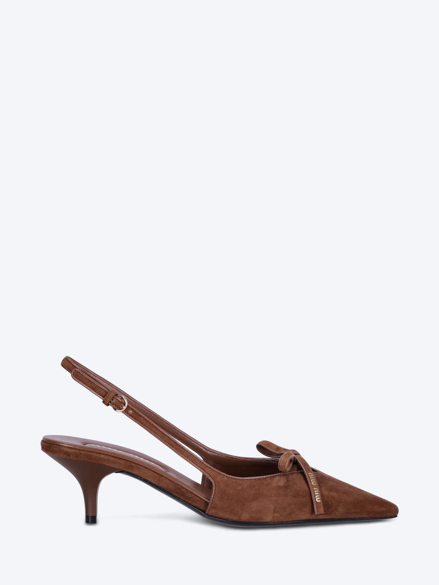 Leather slingback pumps