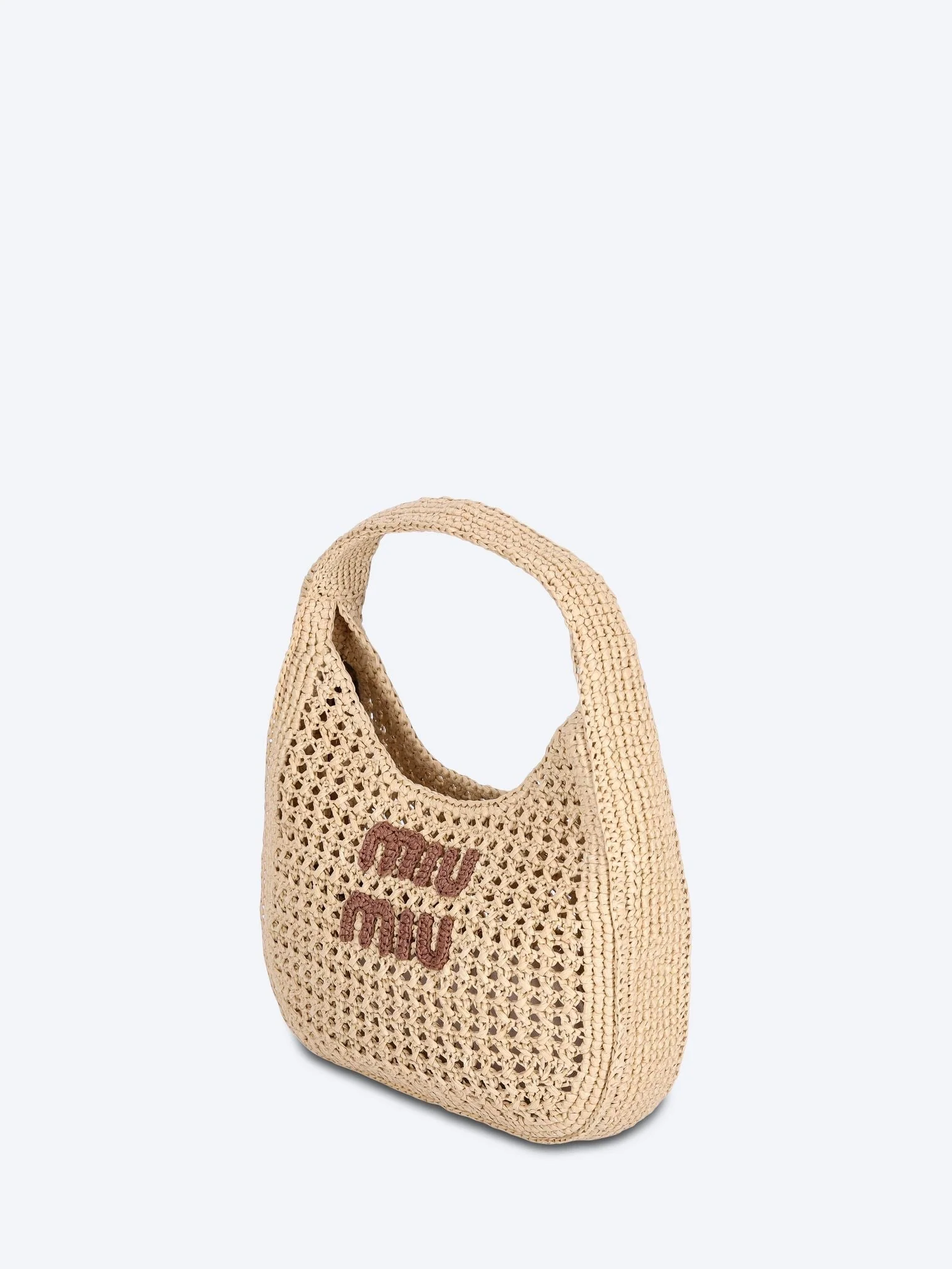Raffia effect woven hobo bag - Image 2